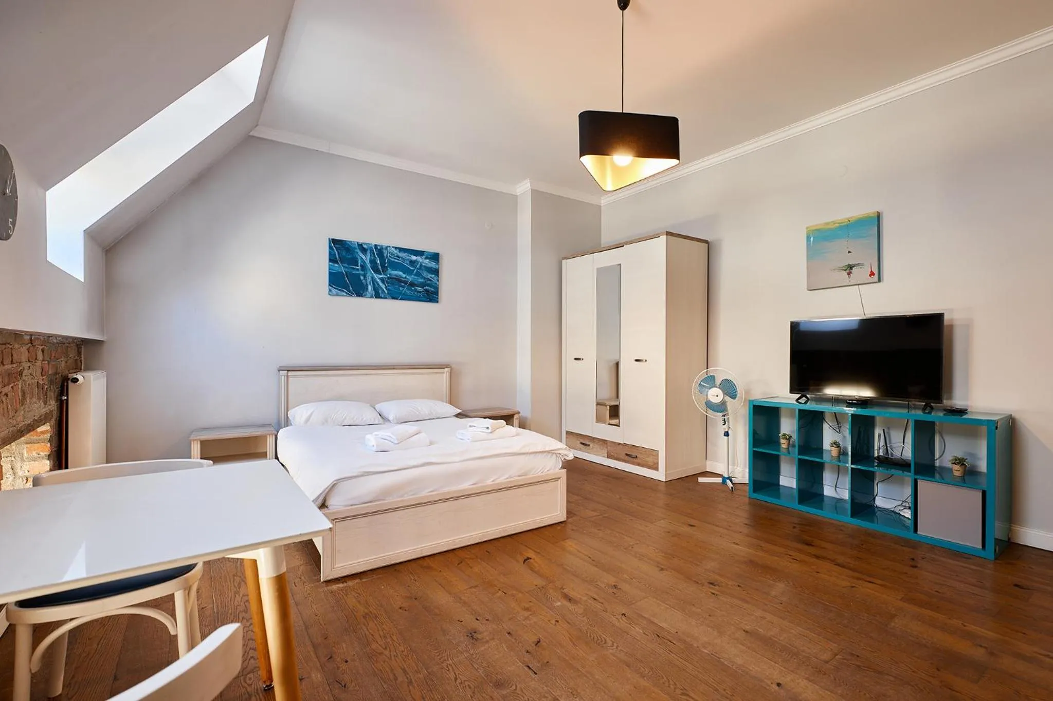 Bed in Stabu Sēta Apartments