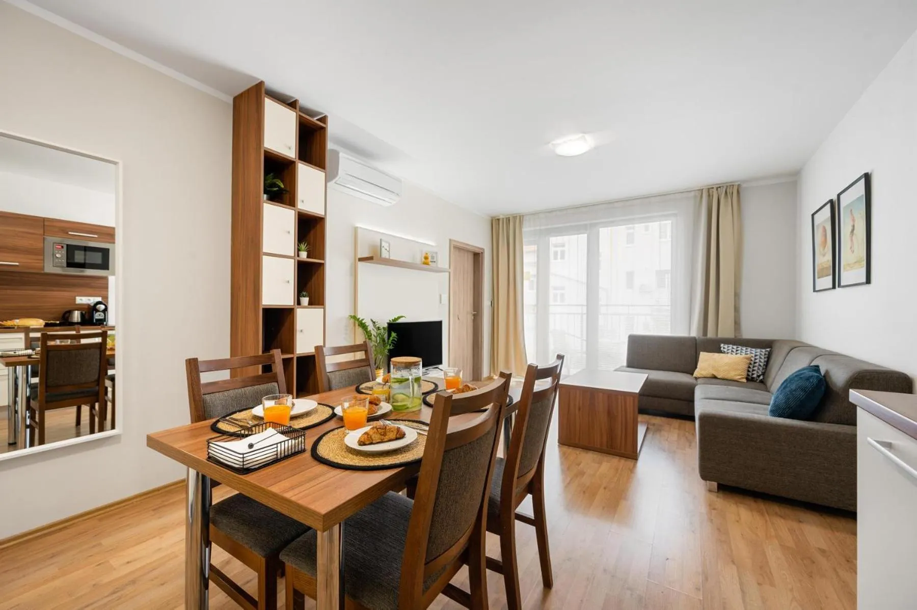 Kitchen or kitchenette in Apart Hotel VIRGO