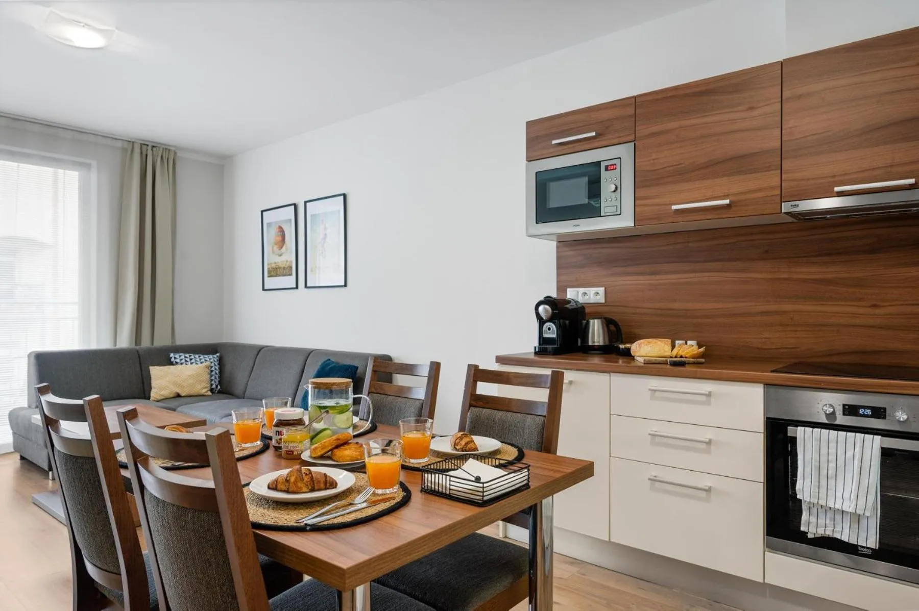 Kitchen or kitchenette in Apart Hotel VIRGO