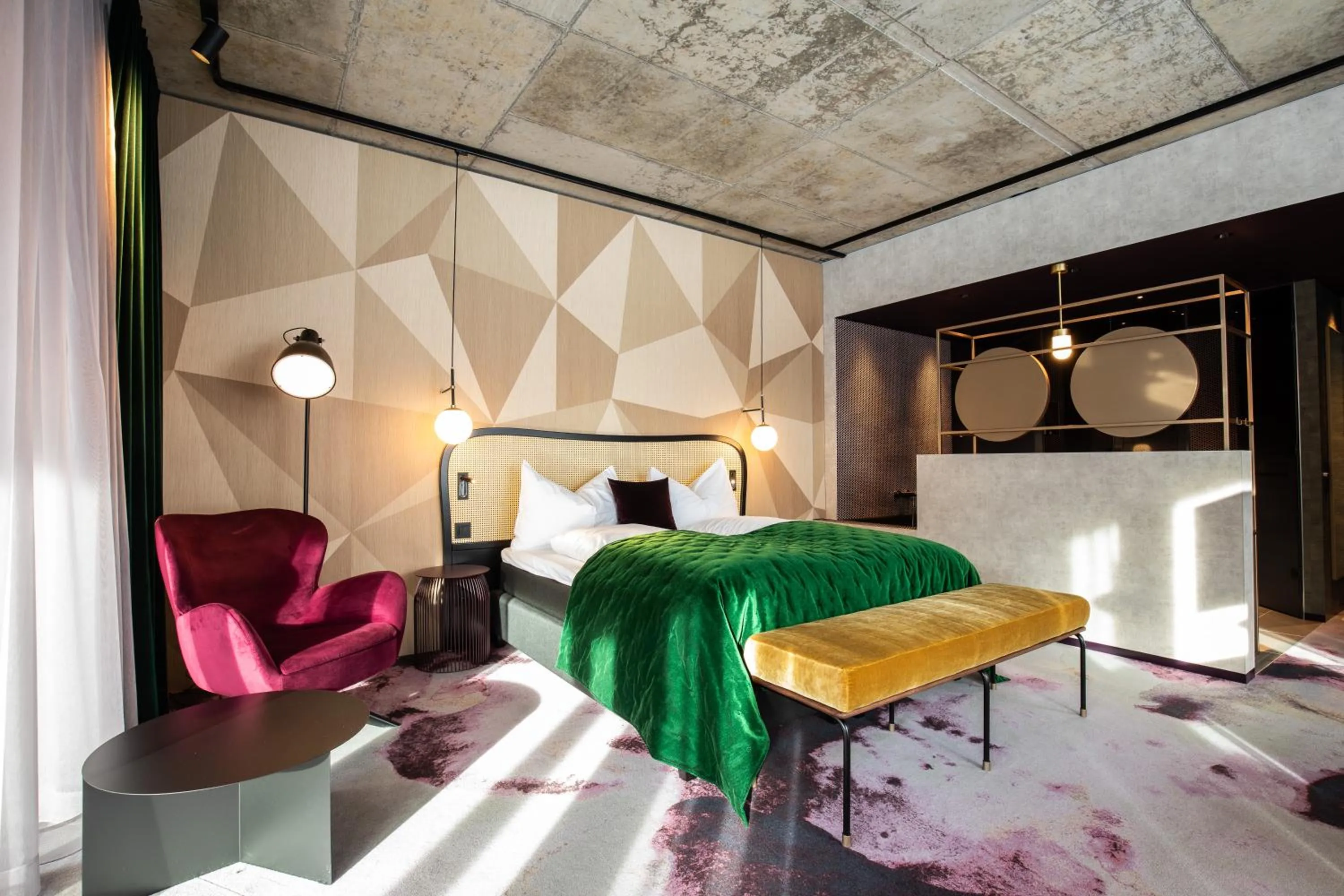 Bed in The Hide Flims Hotel