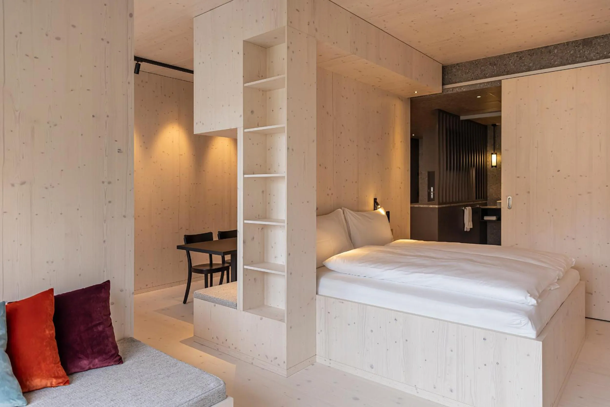 Bed in The Hide Flims Hotel