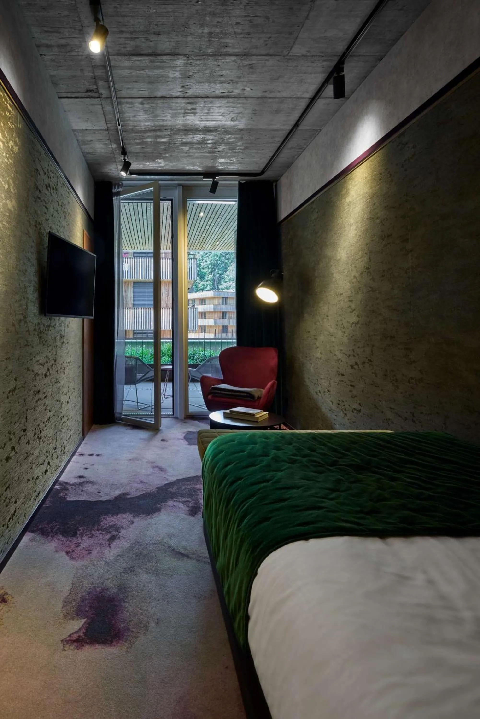 Bedroom, Bed in The Hide Flims Hotel