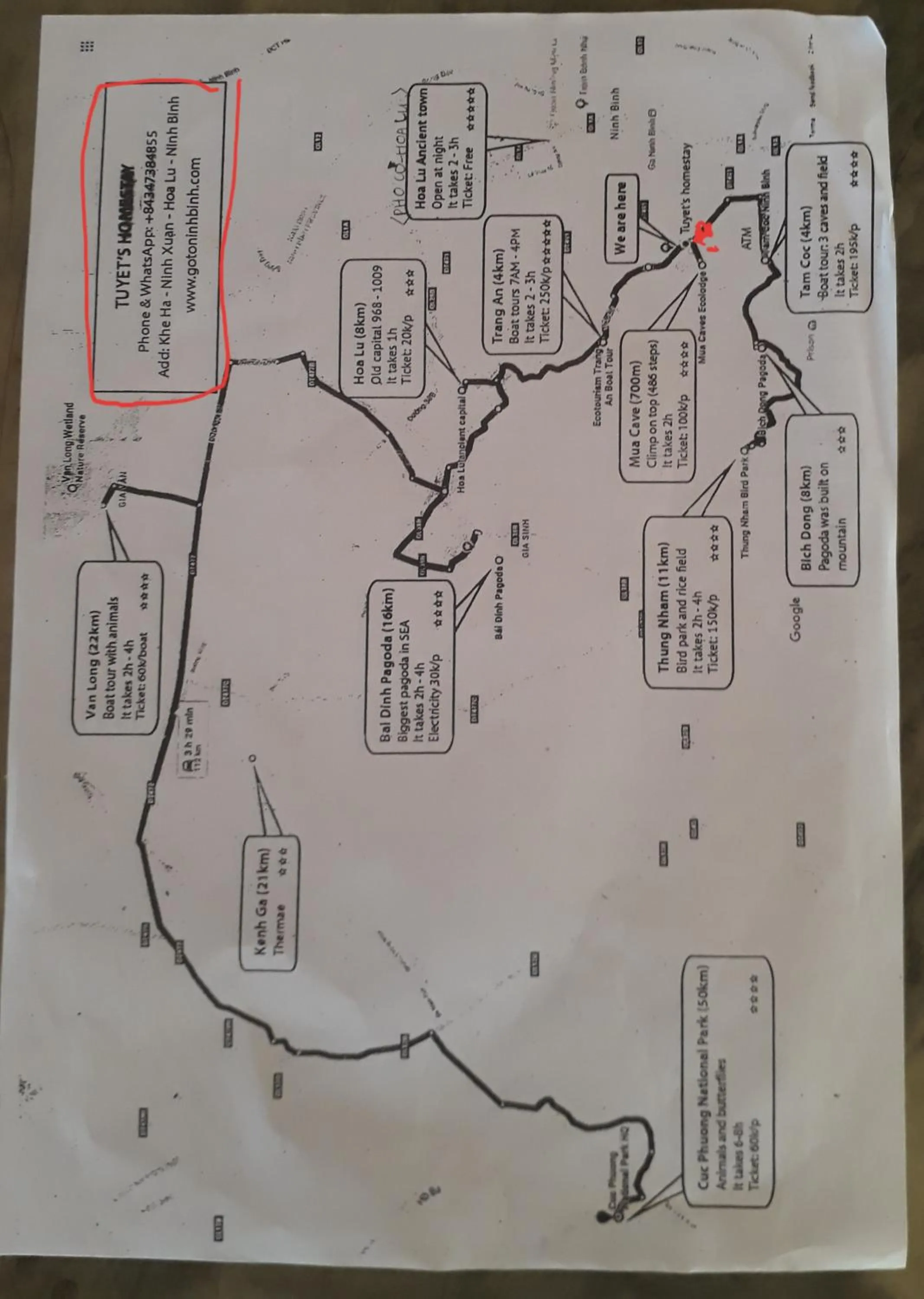 Text overlay in Tuyet's Homestay