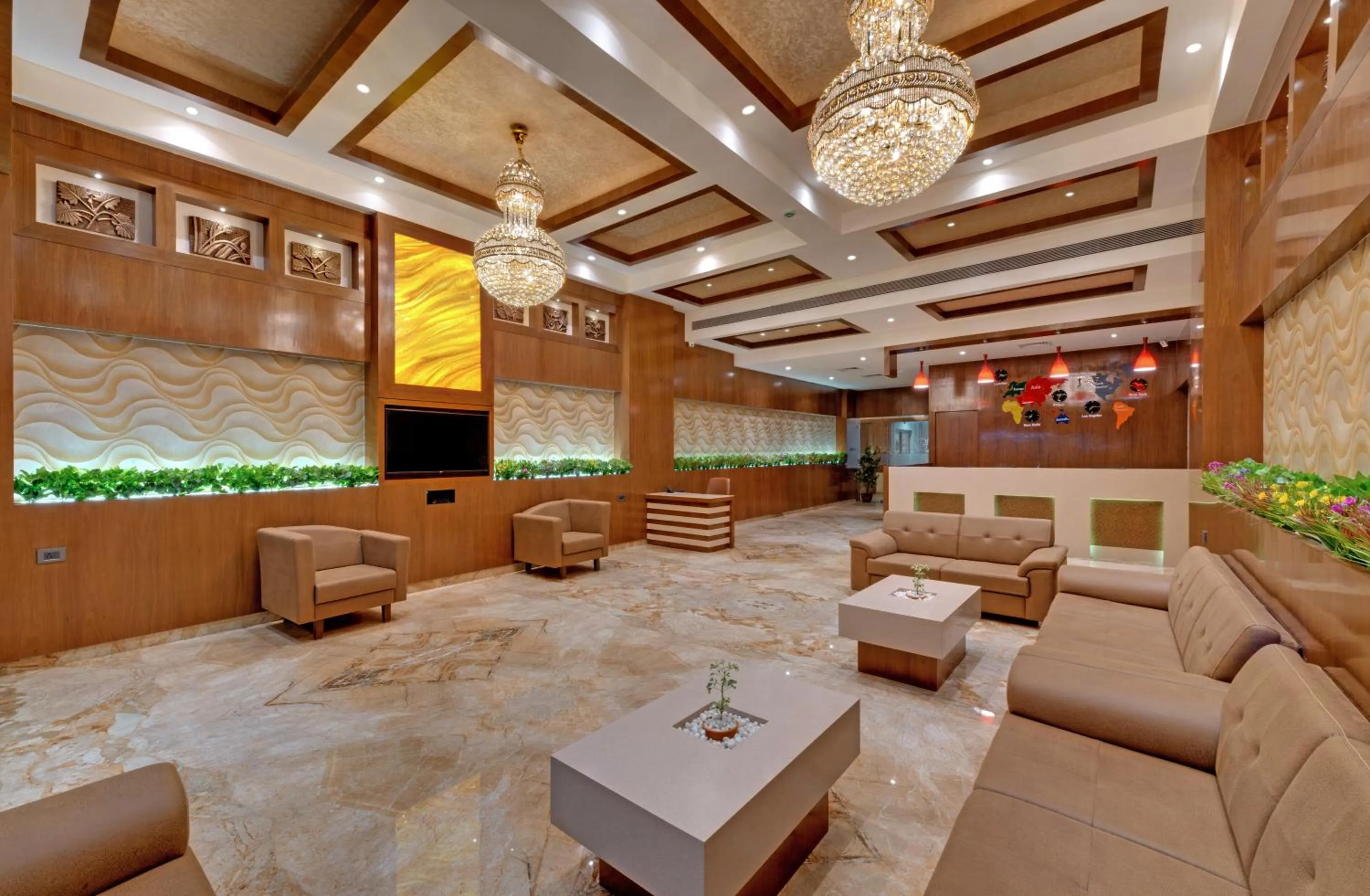 Lobby or reception in Anaya Beacon Hotel, Jamnagar