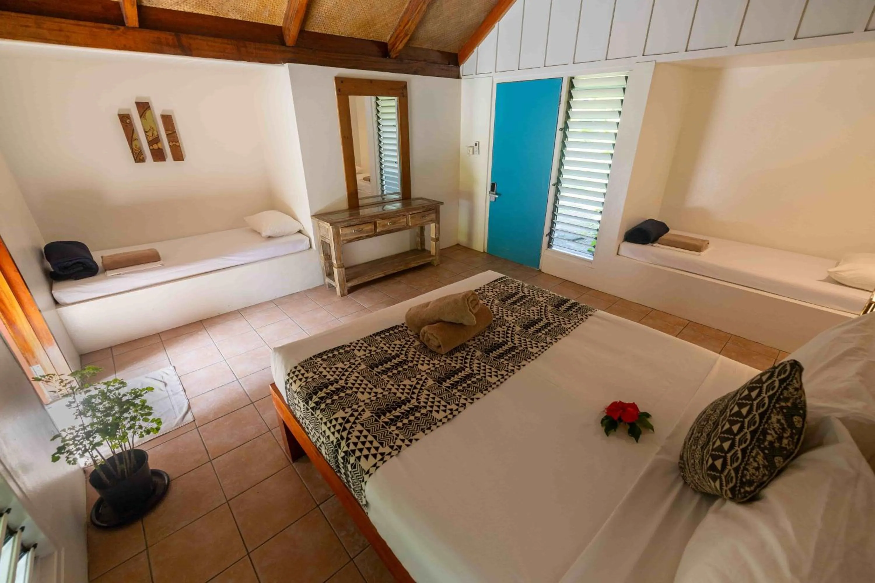 Bed in Beachouse Resort