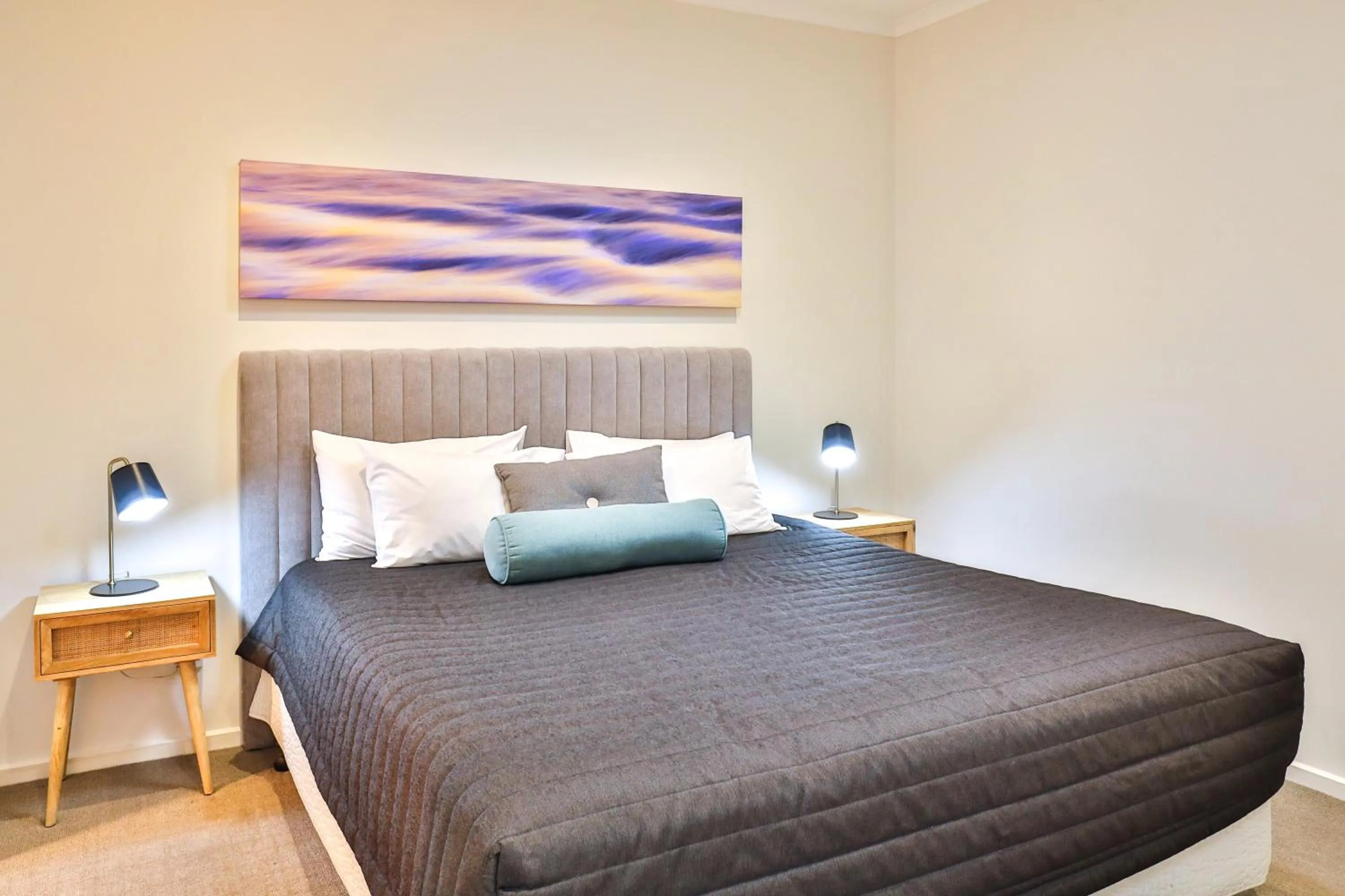 Bedroom, Bed in Indulge Apartments - Langtree