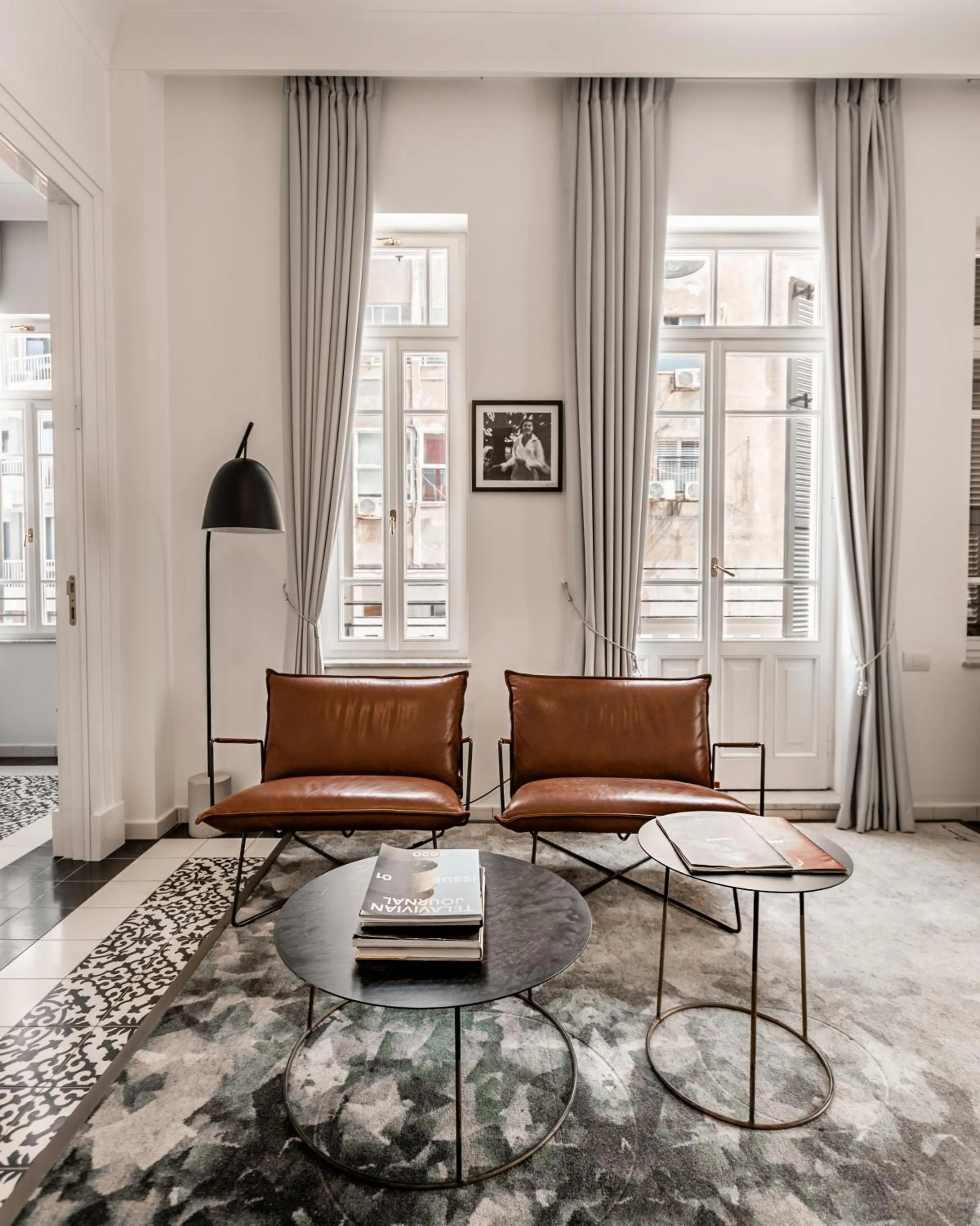 Living room in Renoma Apartments