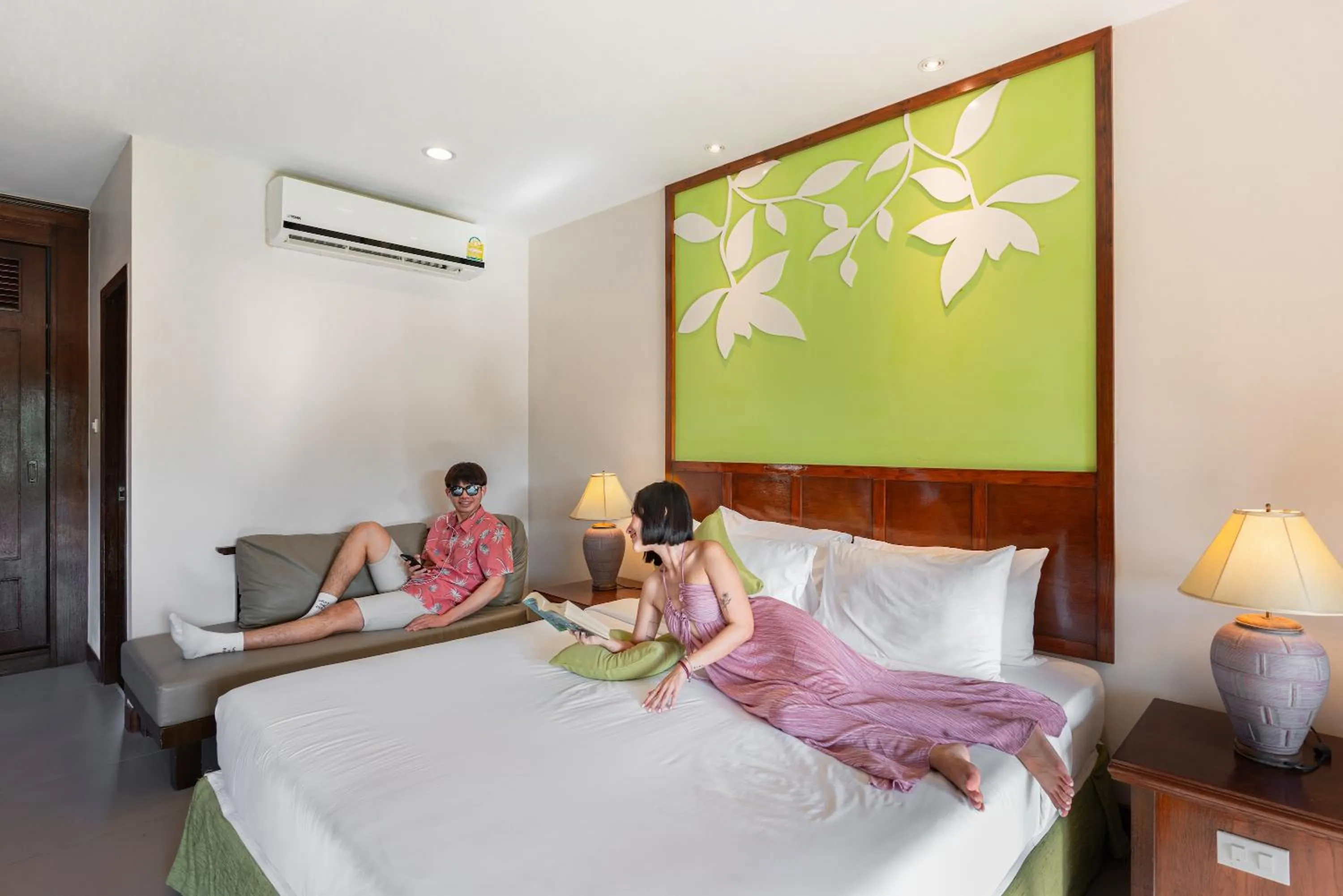 Bedroom, Bed in The Leaf Oceanside by Katathani - SHA Extra Plus