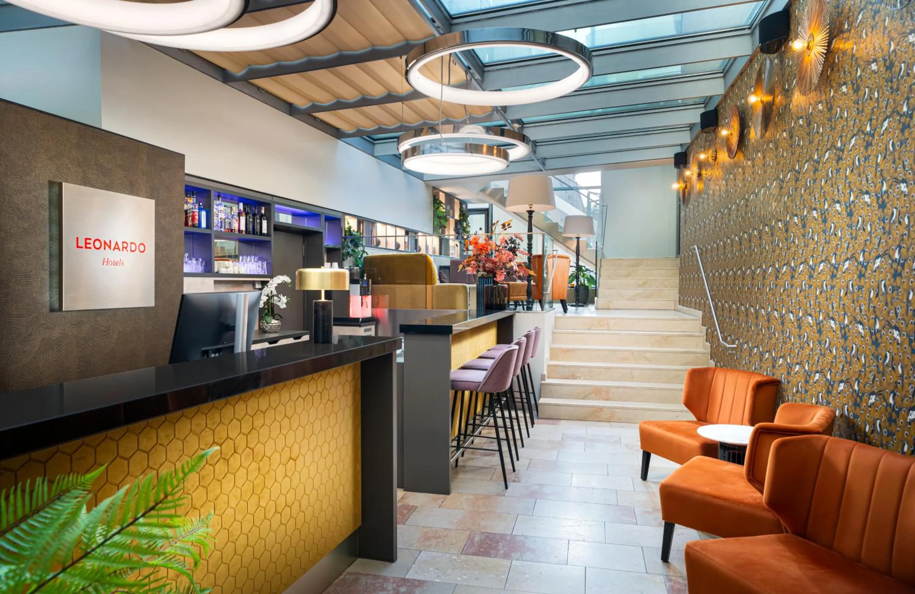 Lobby or reception in Leonardo Boutique Hotel Salzburg Gablerbräu