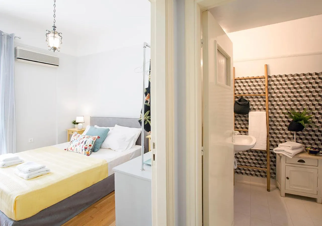 Bathroom, Bed in Attractive Flat near the Acropolis Museum & Metro Station by Athenian Homes