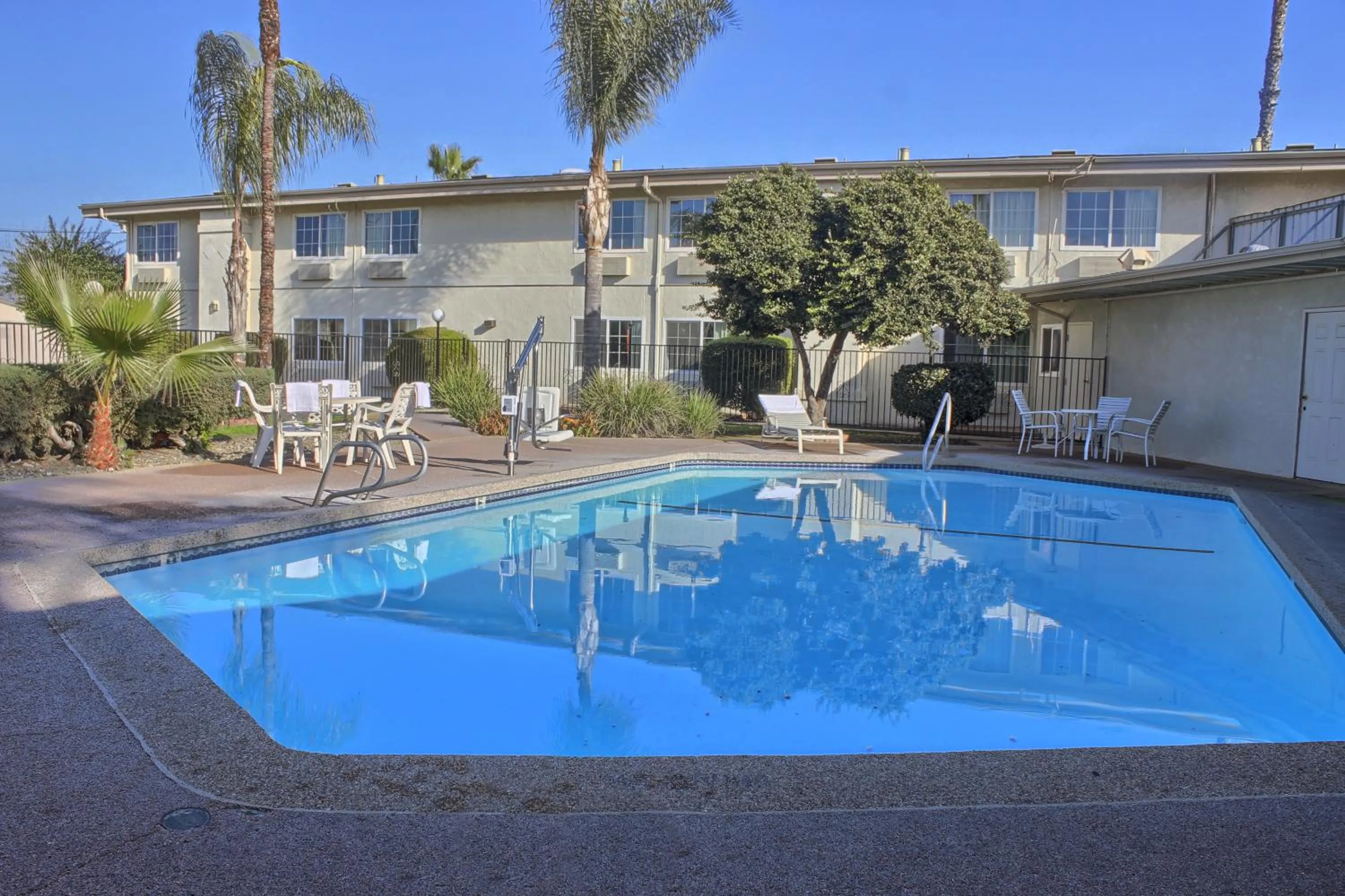 Swimming pool in Motel 6-Merced, CA