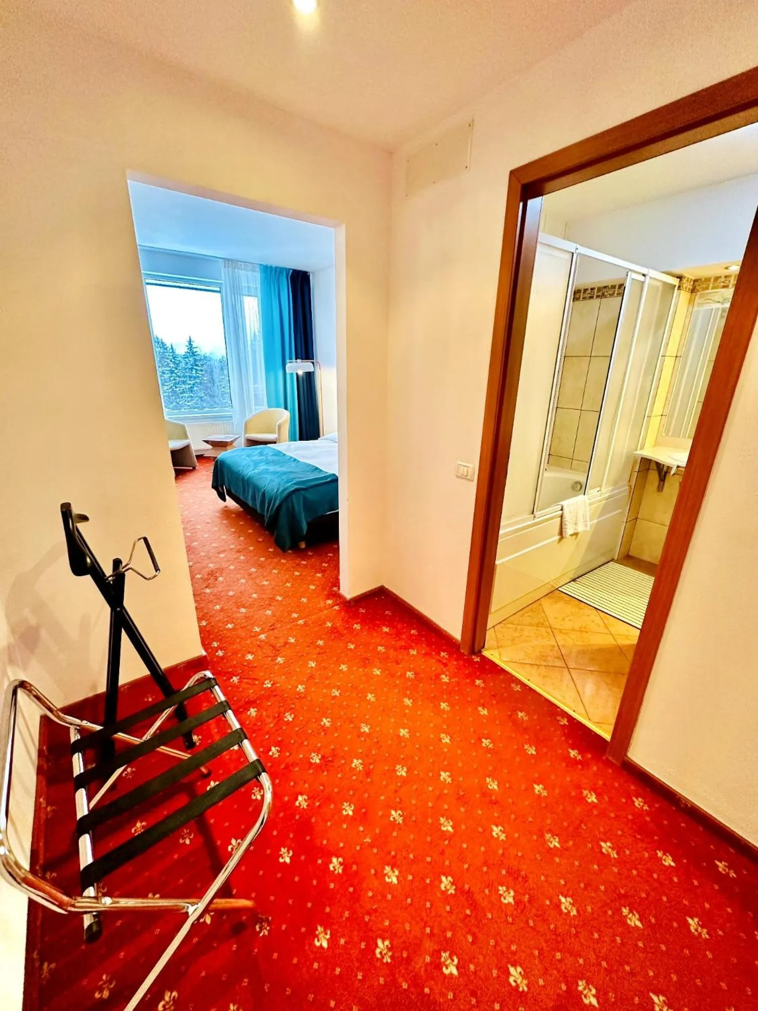 View (from property/room), Bed in Andy Grand Hotel