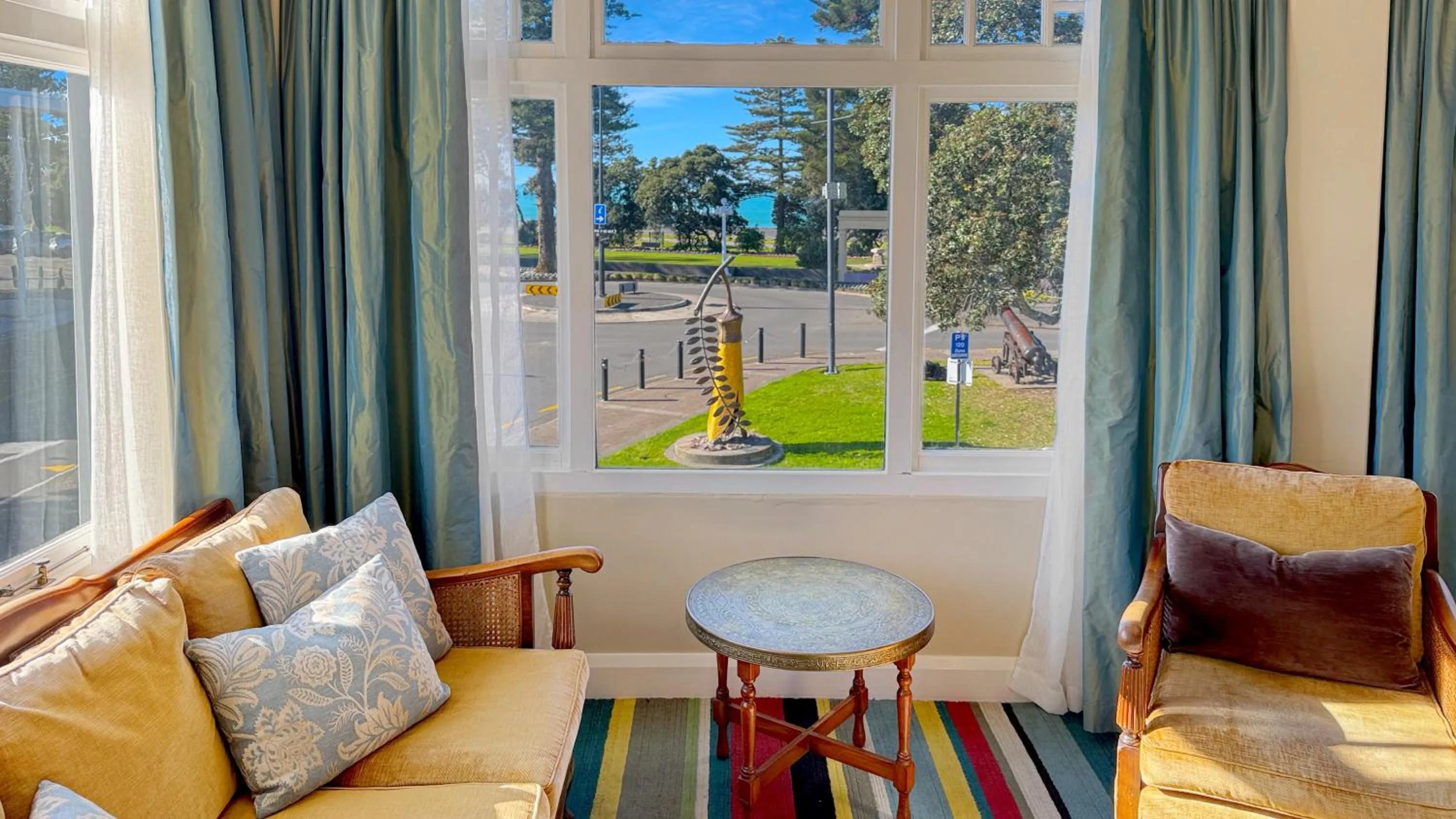 Garden view in Art Deco Masonic Hotel