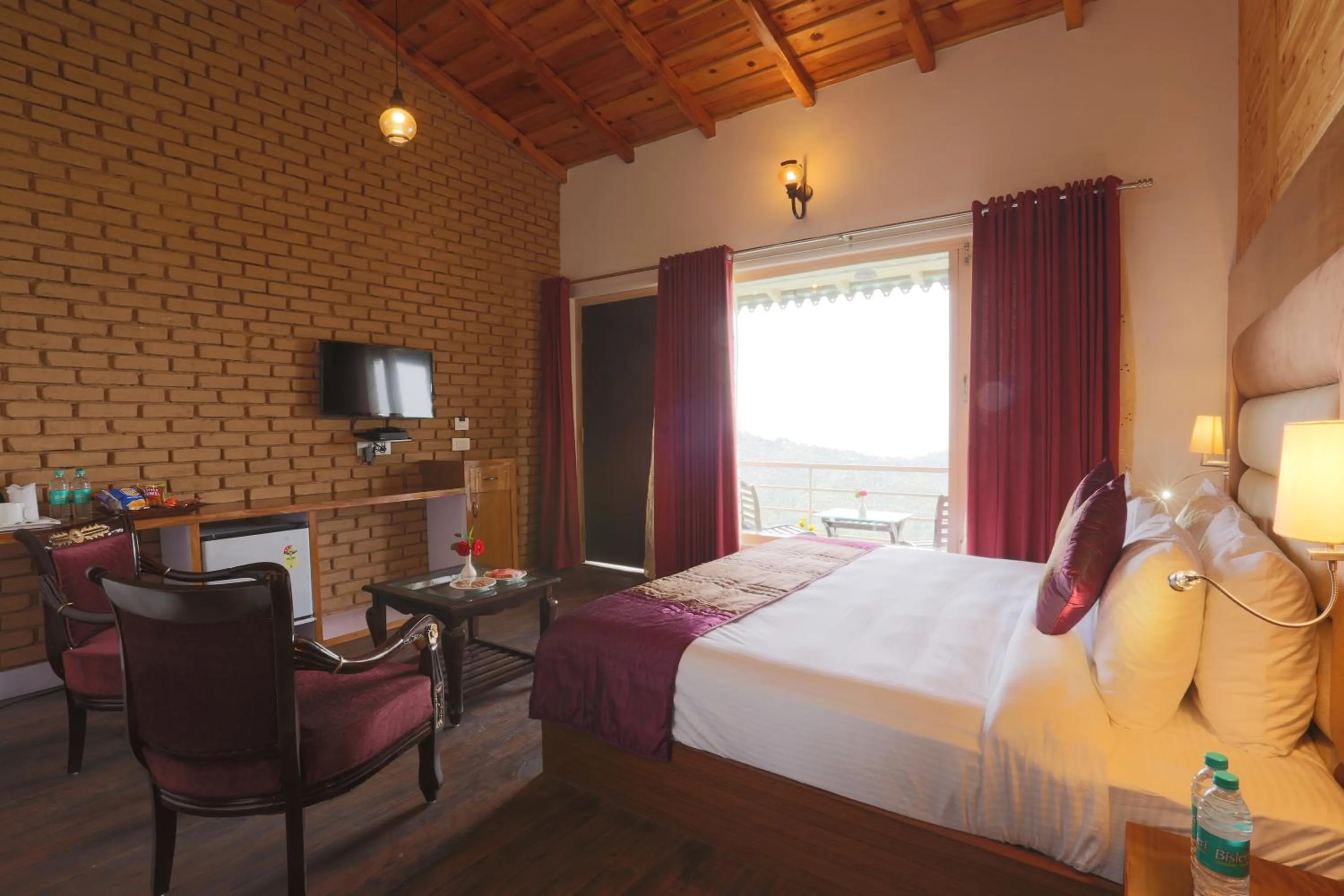 Bed in The Moksh Eco Inn