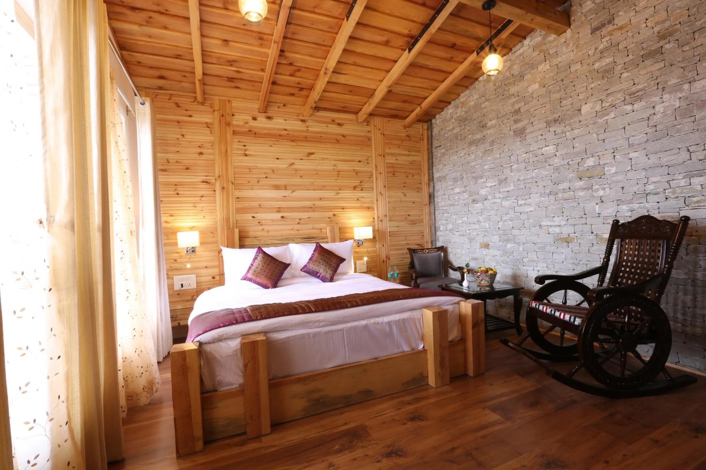 Bed in The Moksh Eco Inn