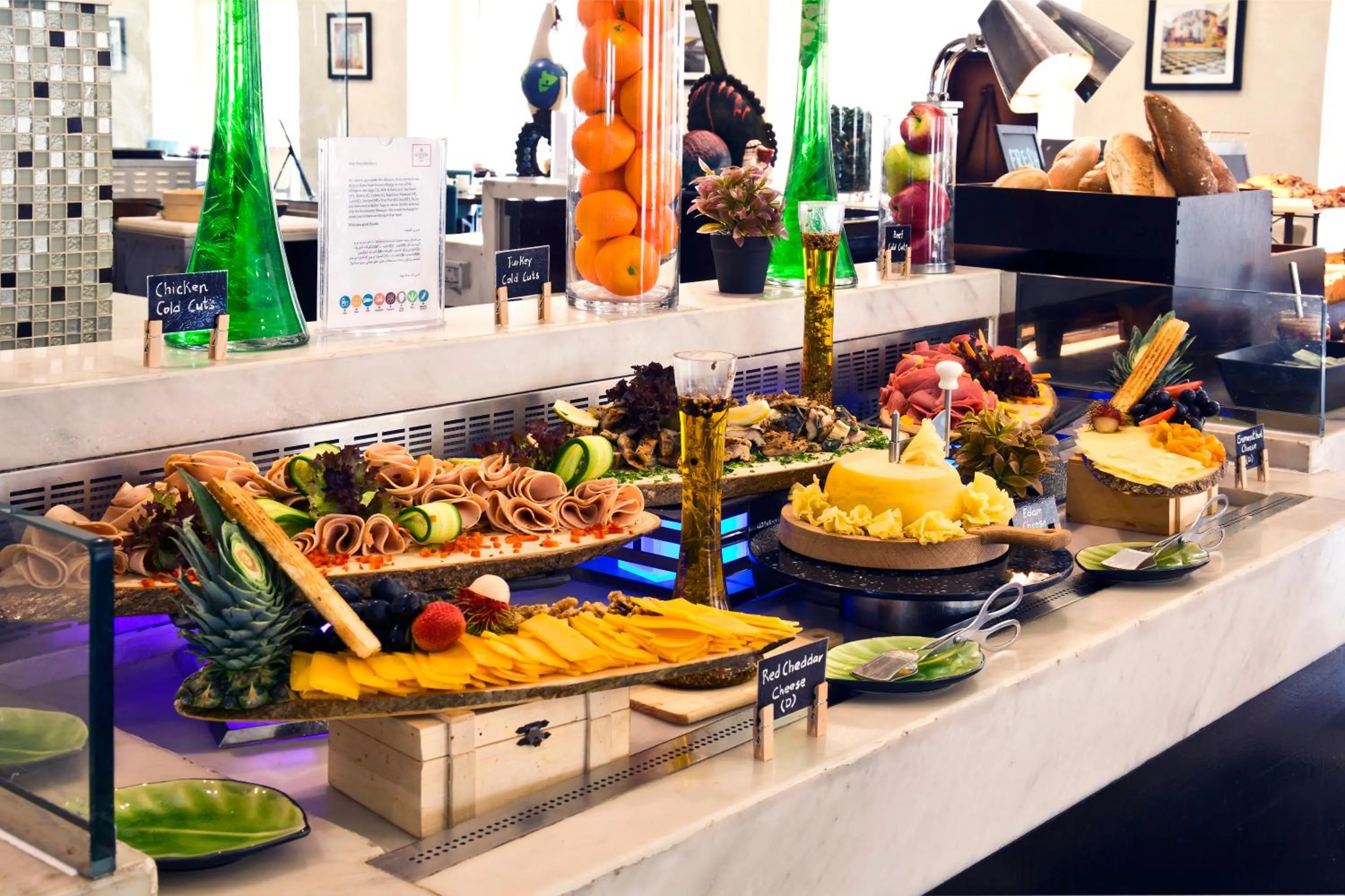 Buffet breakfast in The Tower Plaza Hotel Dubai