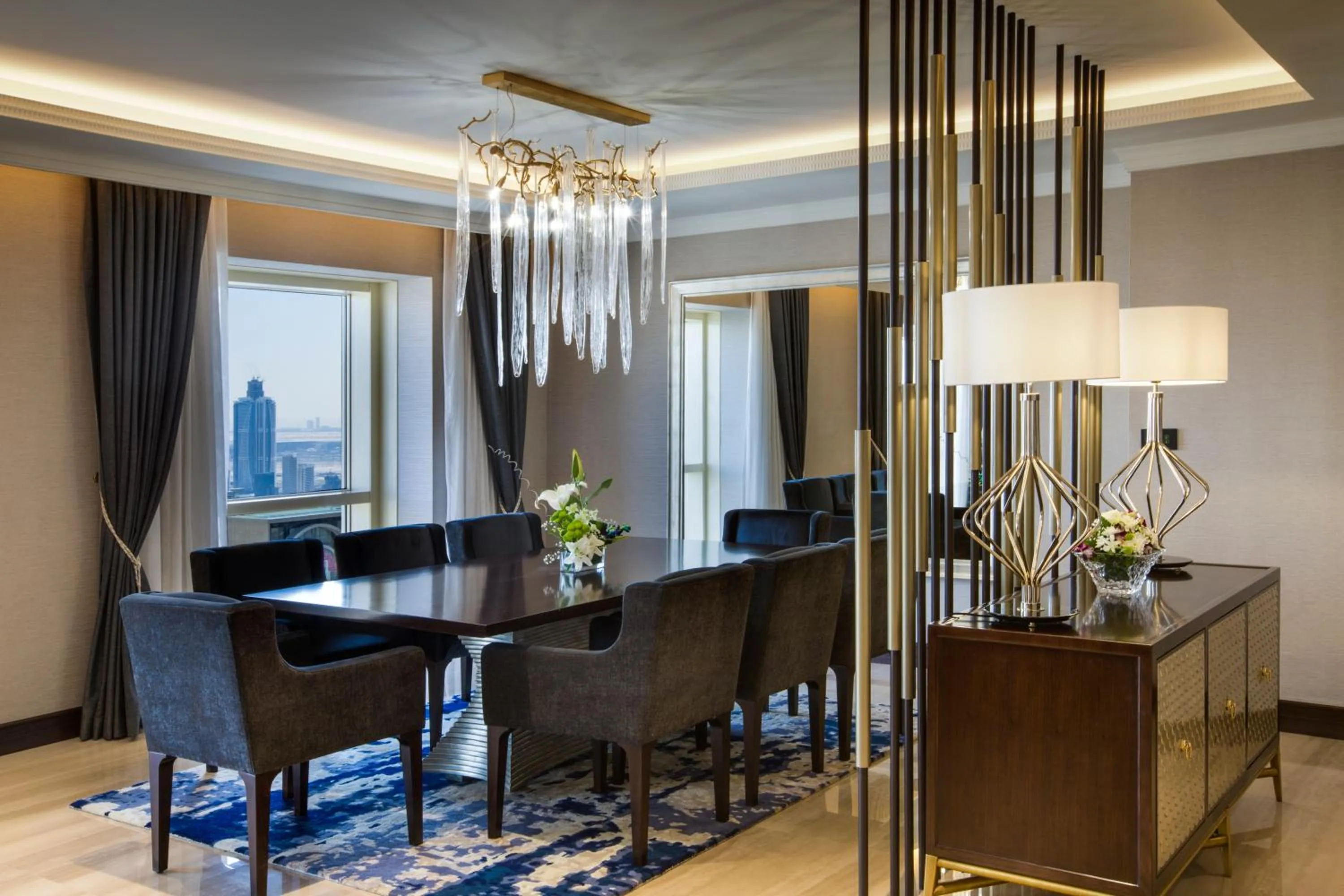 Dining area in The Tower Plaza Hotel Dubai