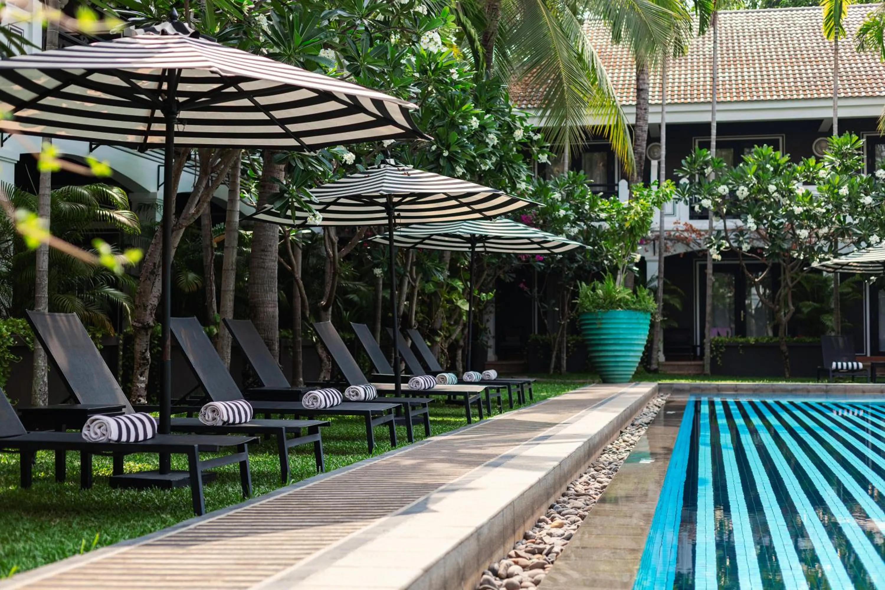 Swimming pool in Shinta Mani Angkor