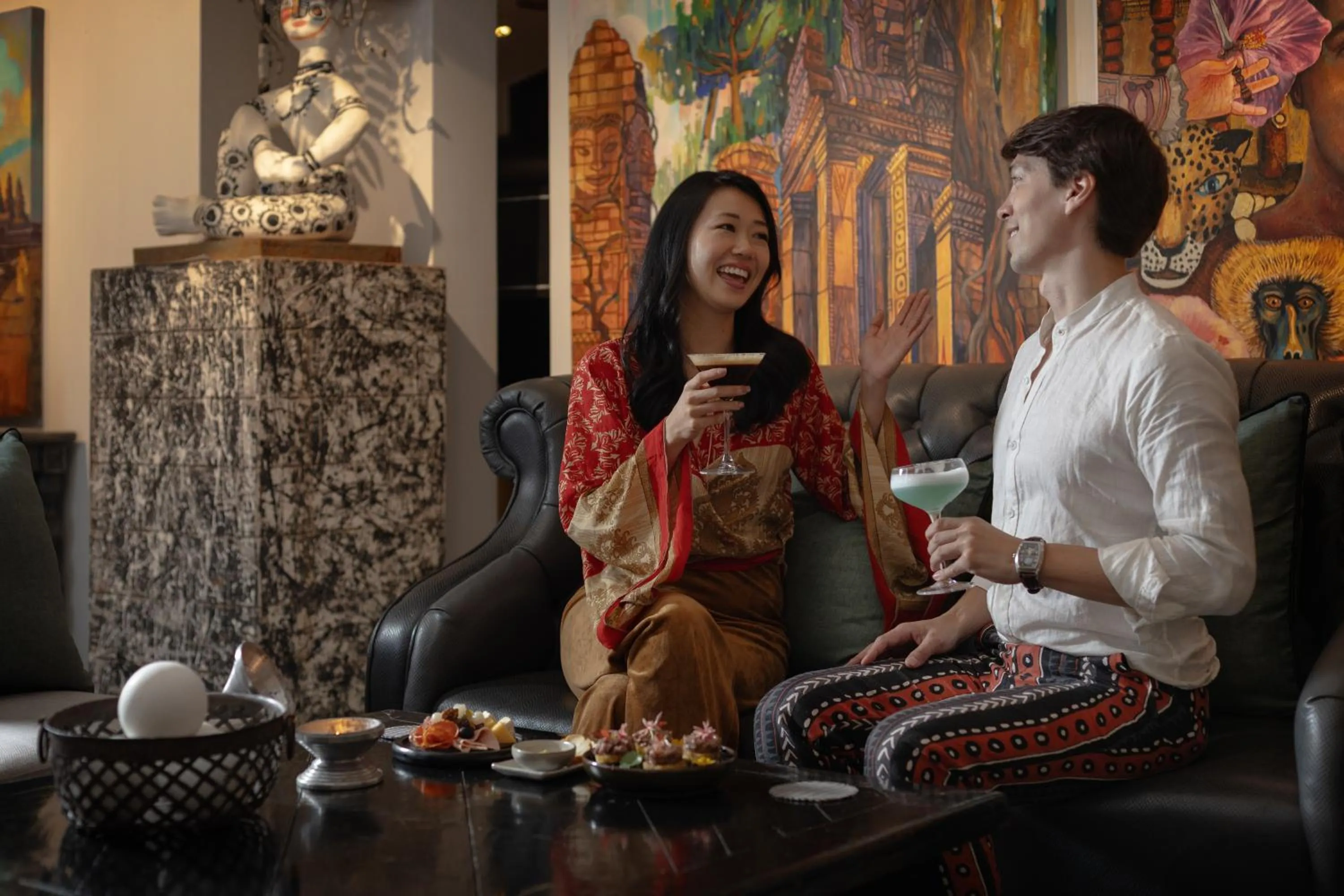 Seating area in Shinta Mani Angkor