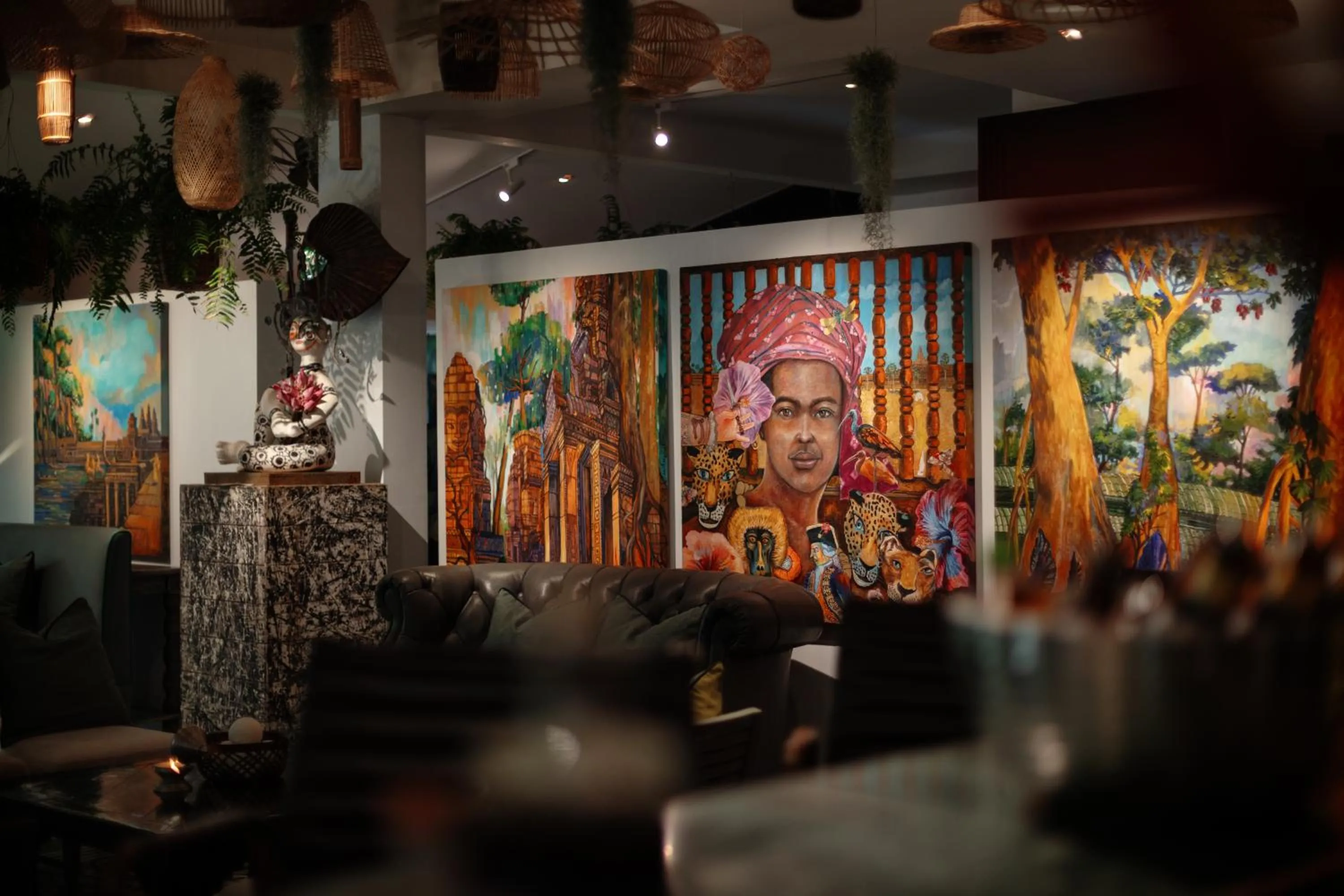 Seating area in Shinta Mani Angkor