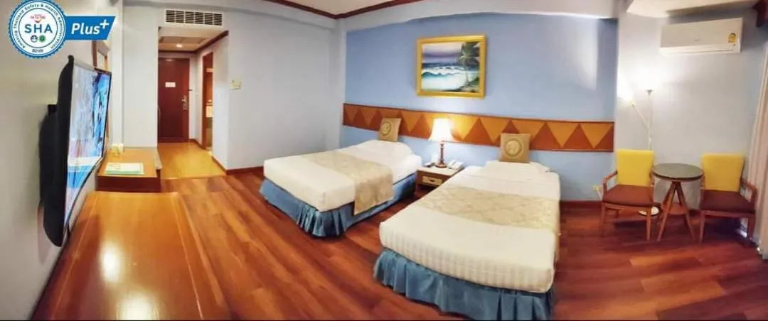 Bed in Viang Tak Riverside Hotel