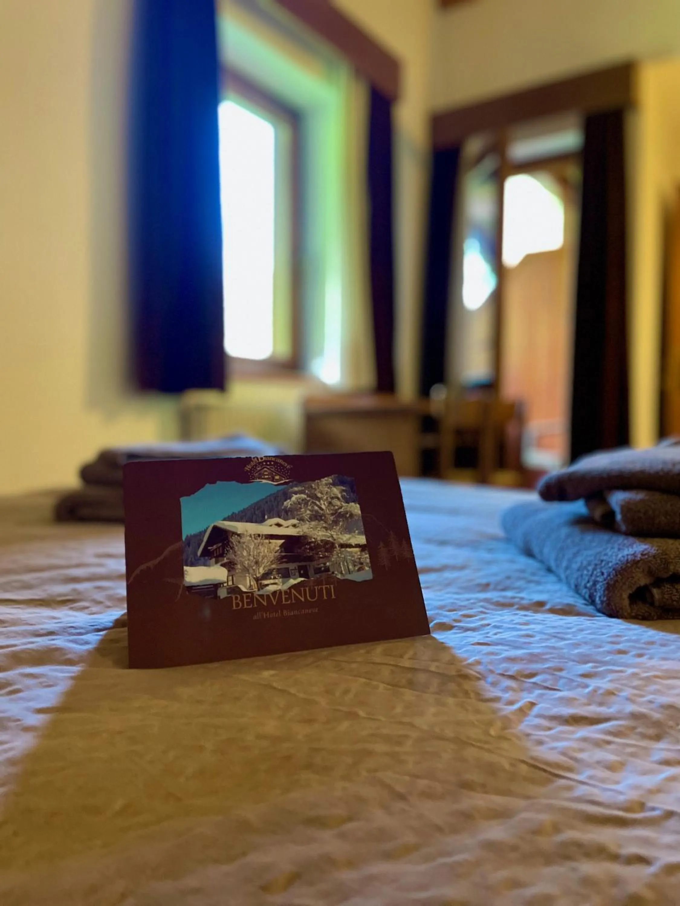 View (from property/room), Bed in Hotel Biancaneve