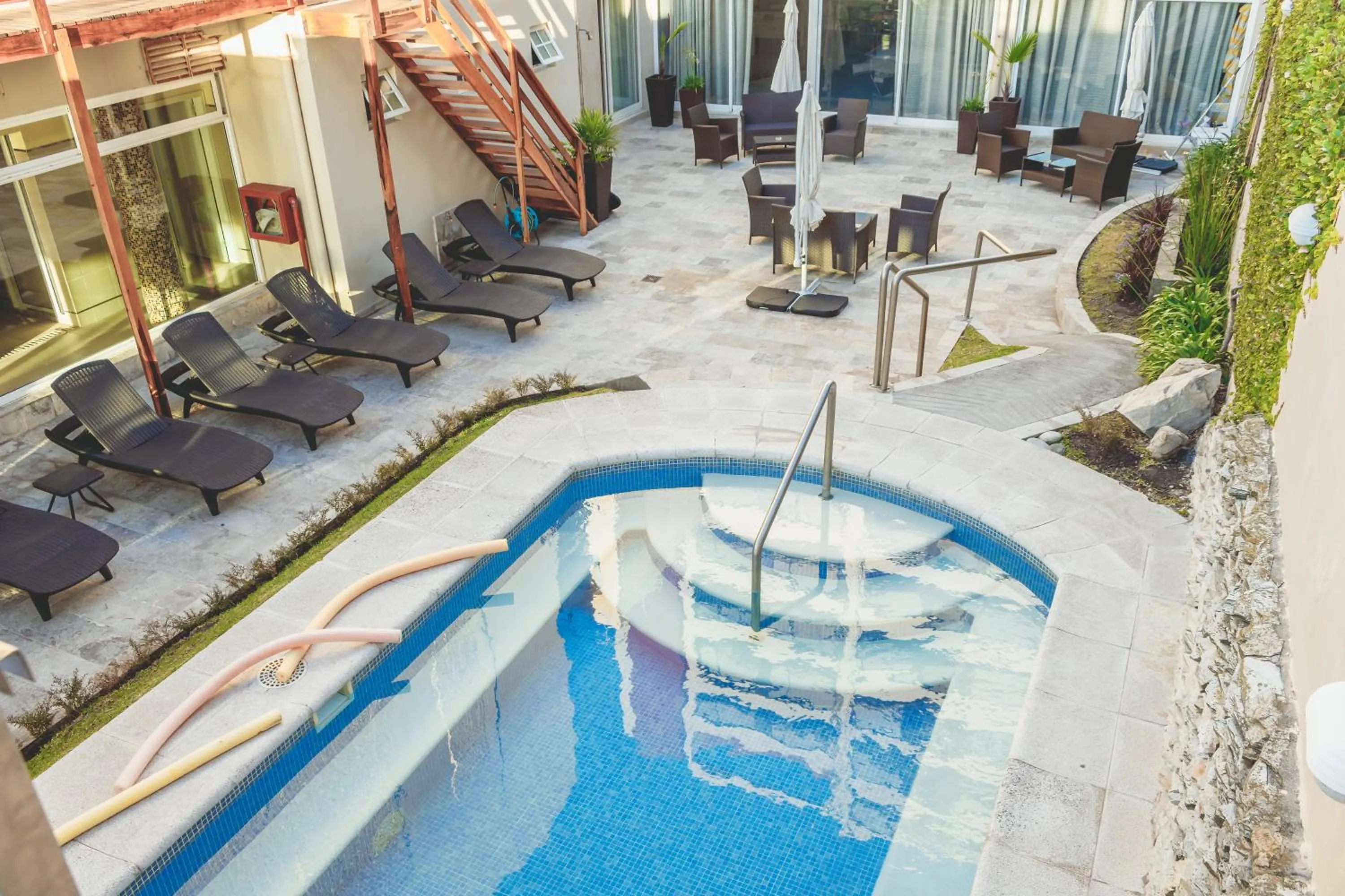 Pool view in Hotel Las Rocas