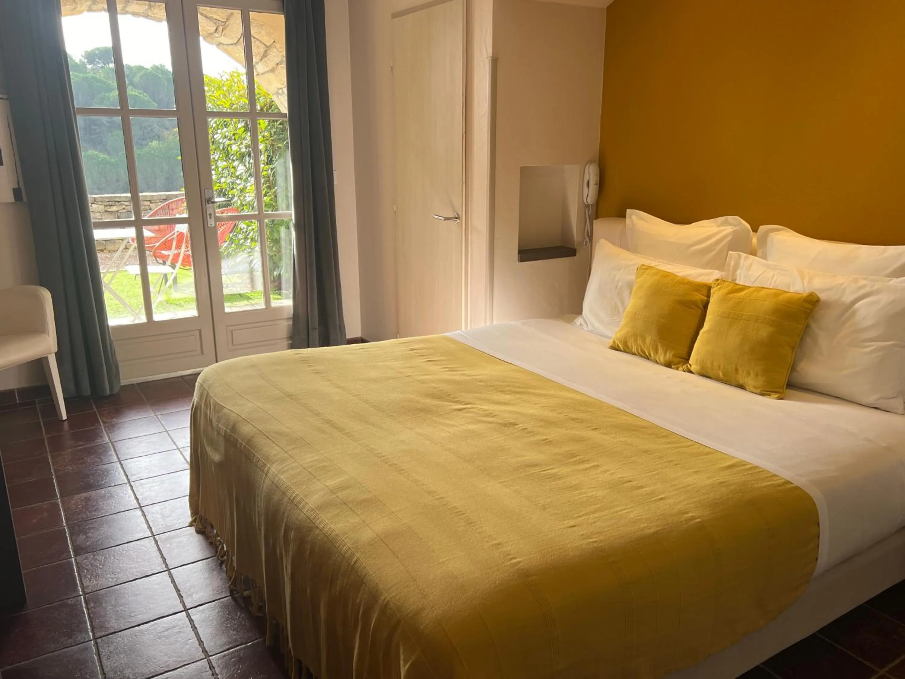 Photo of the whole room, Bed in Logis Hôtel Restaurant La Bergerie