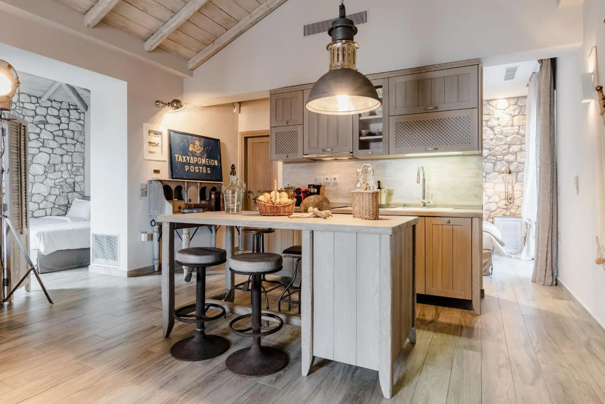 Kitchen or kitchenette in Tyros Boutique Houses Villas