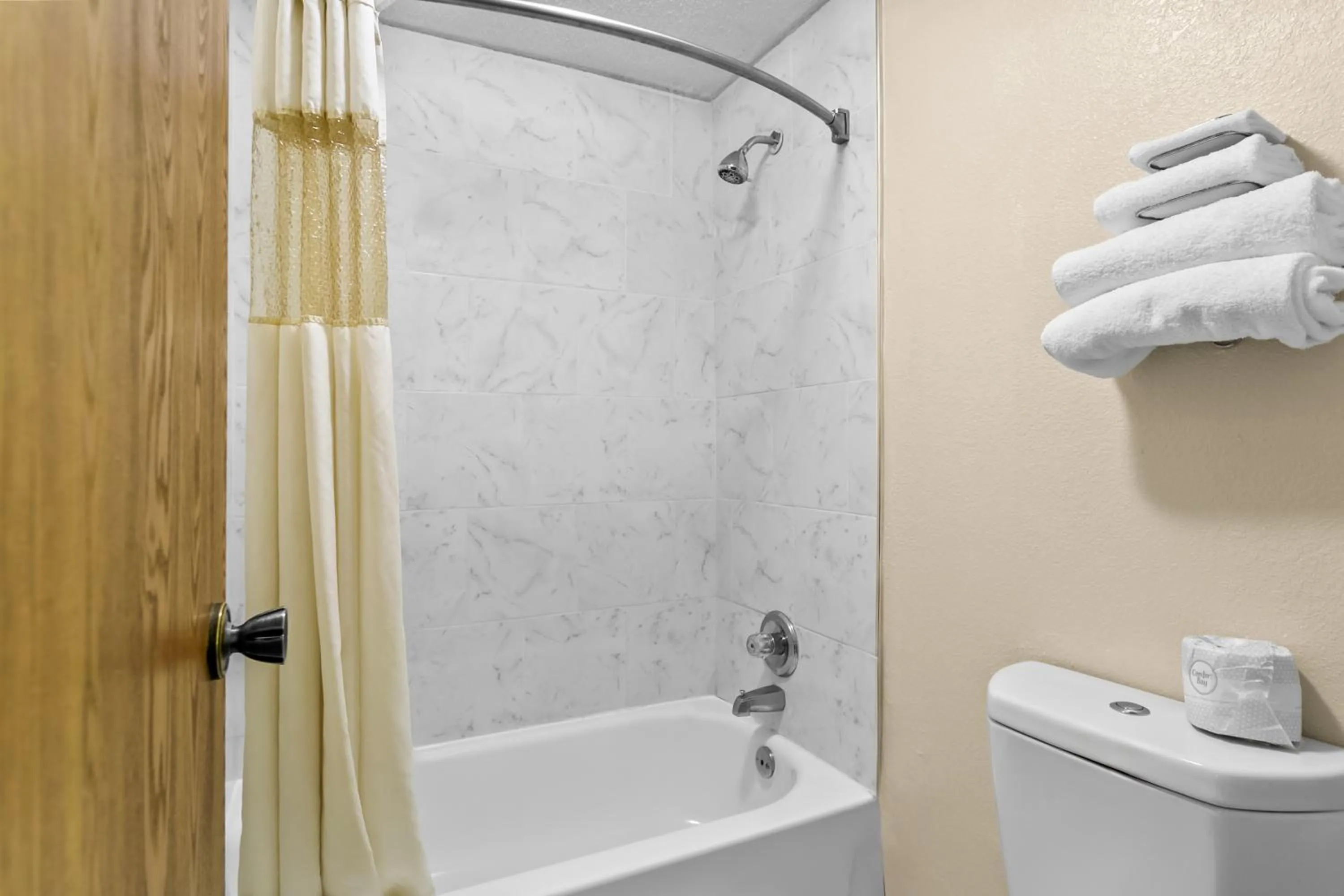 Shower in Americas Best Value Inn Martinsburg