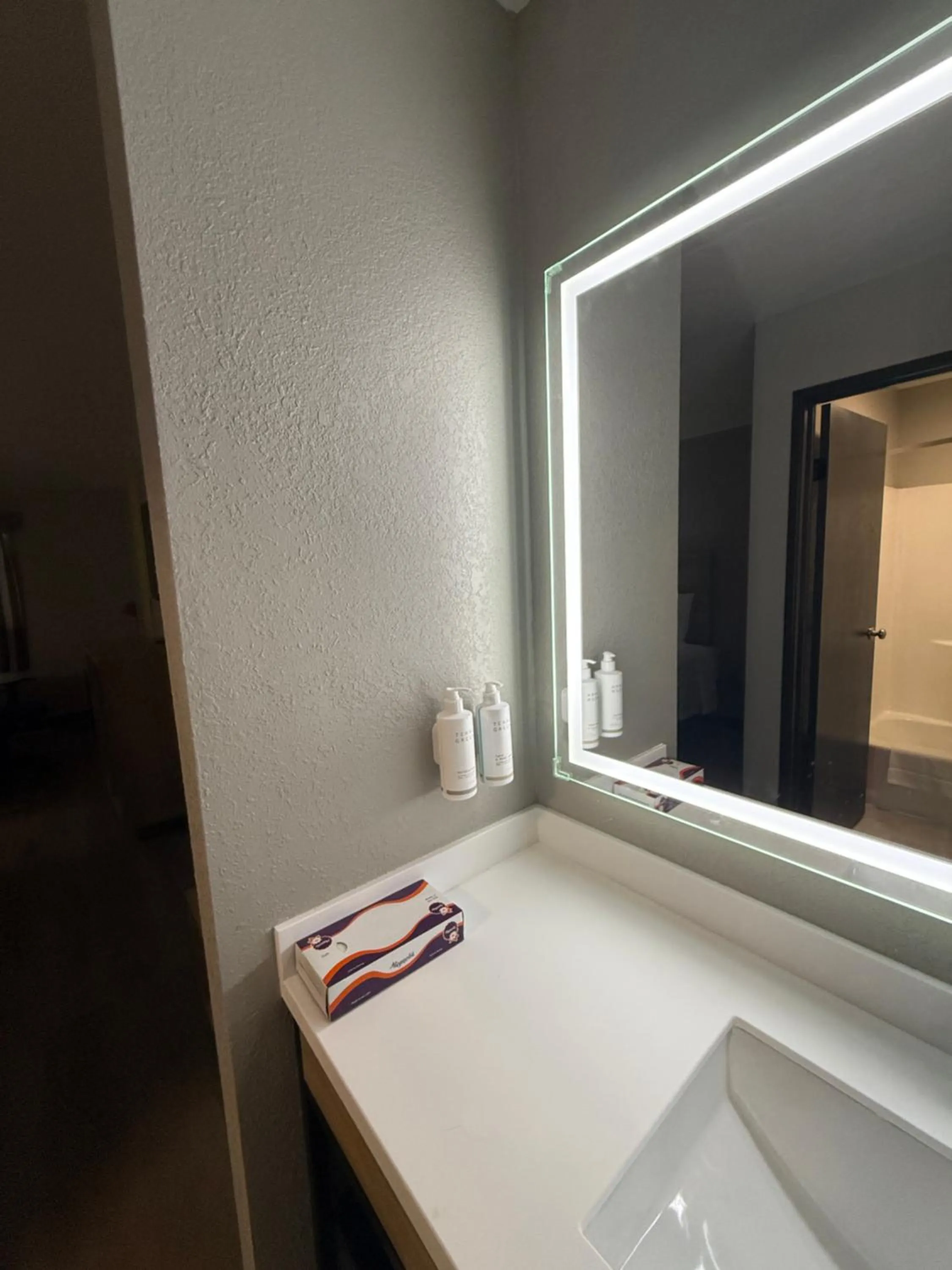 Bathroom in Super 8 by Wyndham Richfield Cleveland