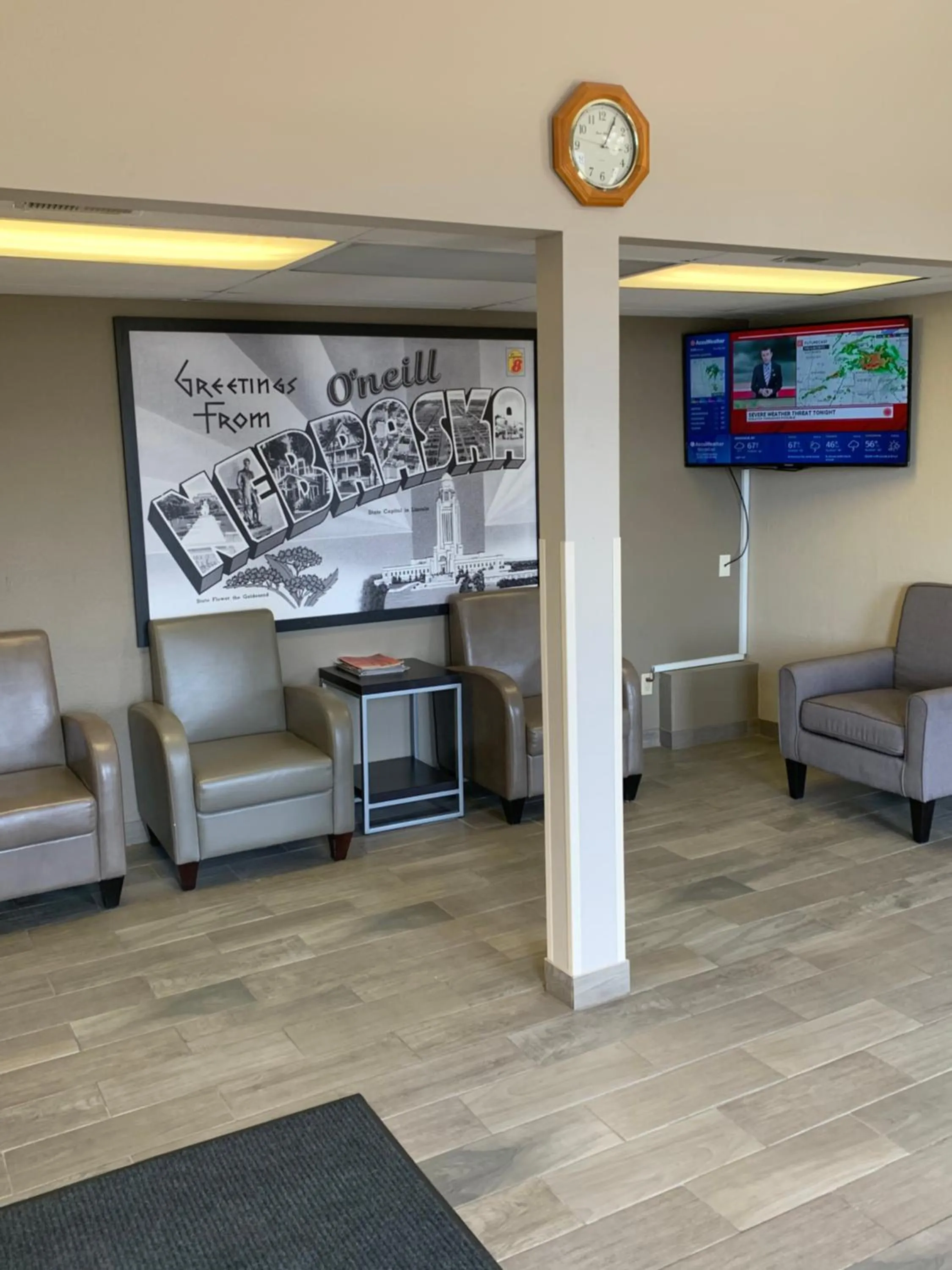 Seating area in Super 8 by Wyndham O Neill NE