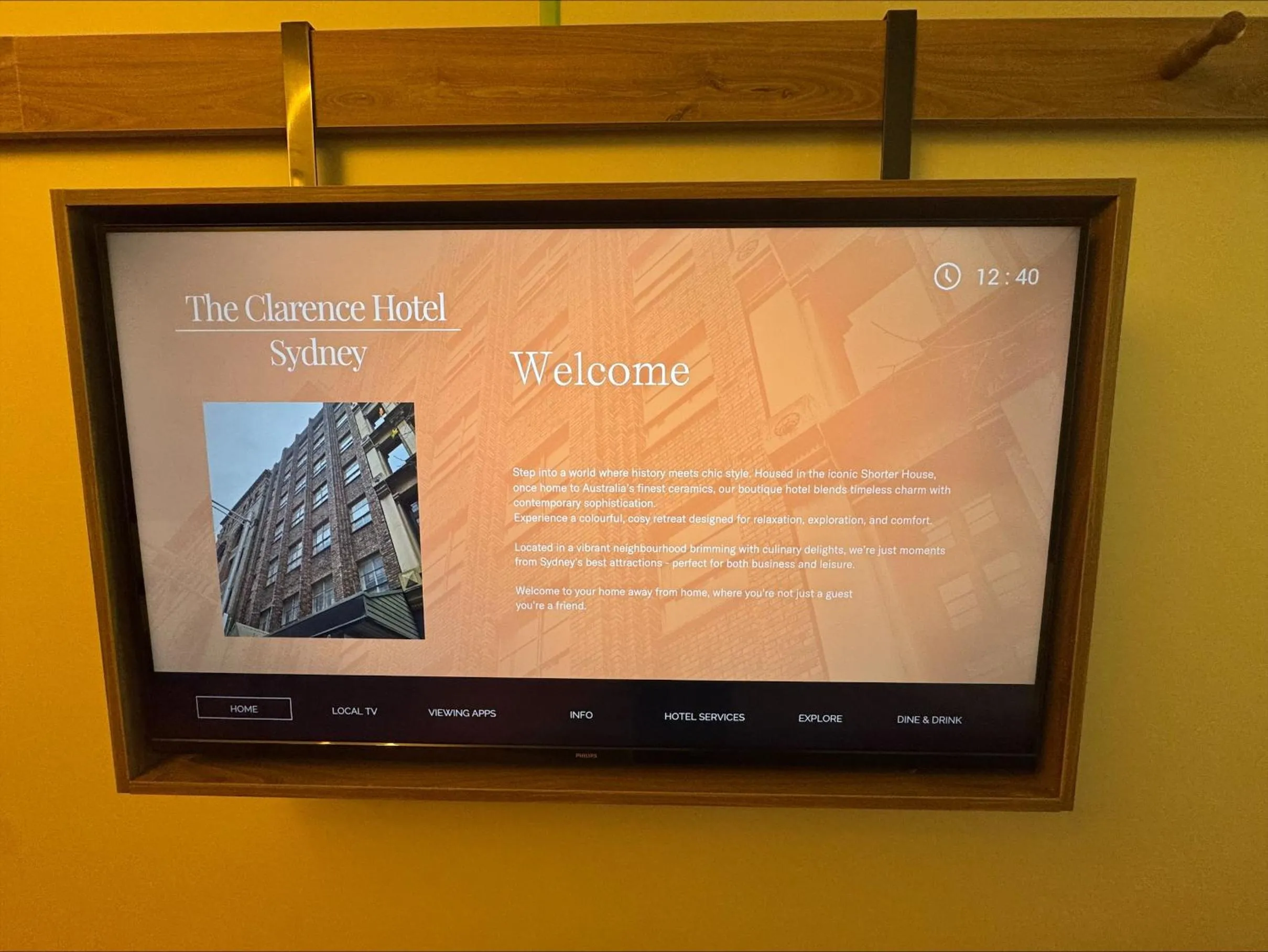 TV and multimedia in The Clarence Hotel Sydney