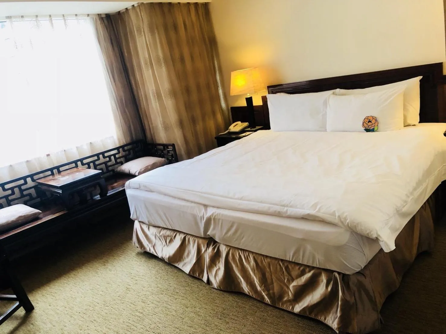 Bed in Beautiful Hotel Taipei