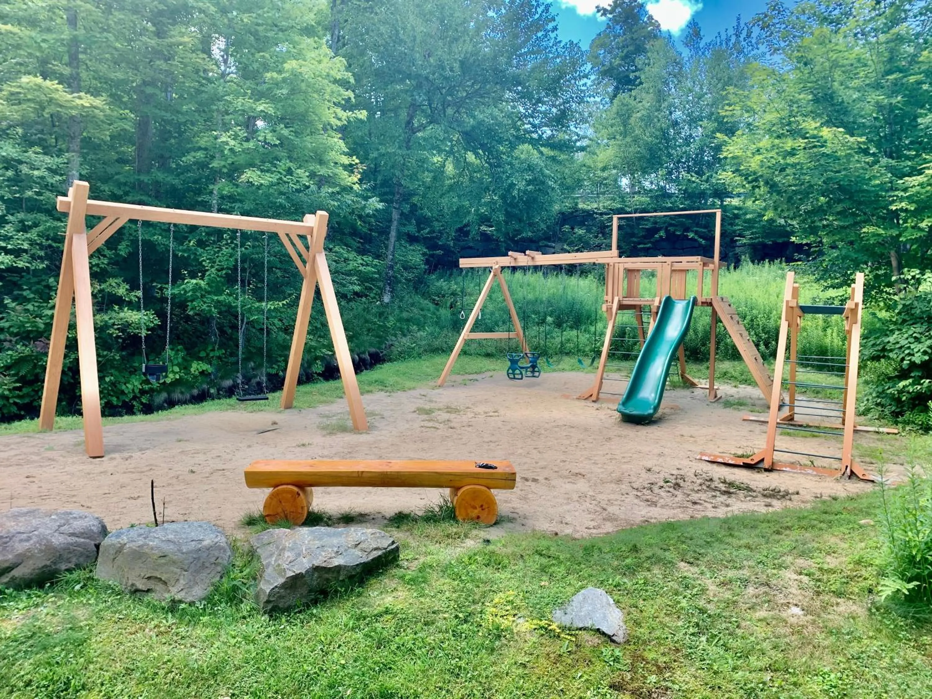 Children play ground in Le Boisé (Les Manoirs) Mont-Tremblant