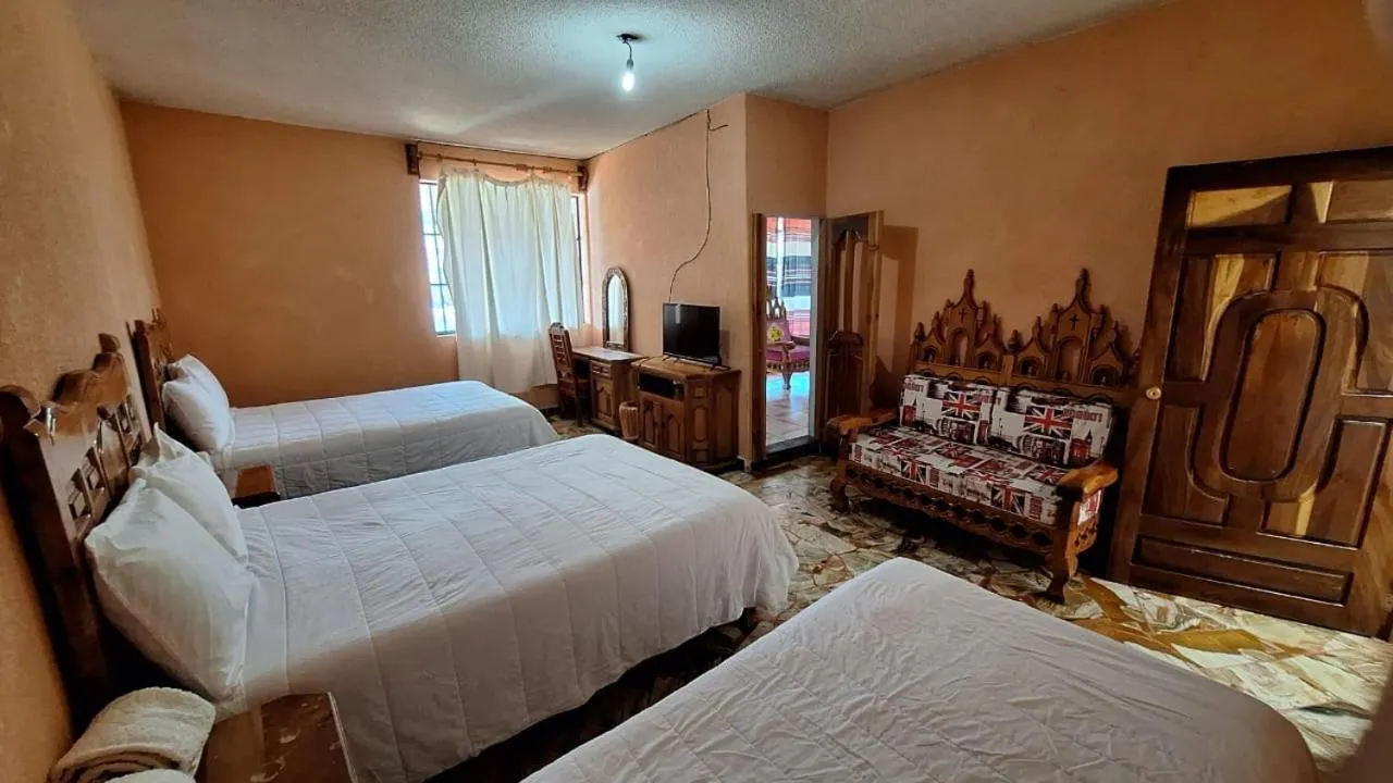 Bed in Hotel Colonial Taxco