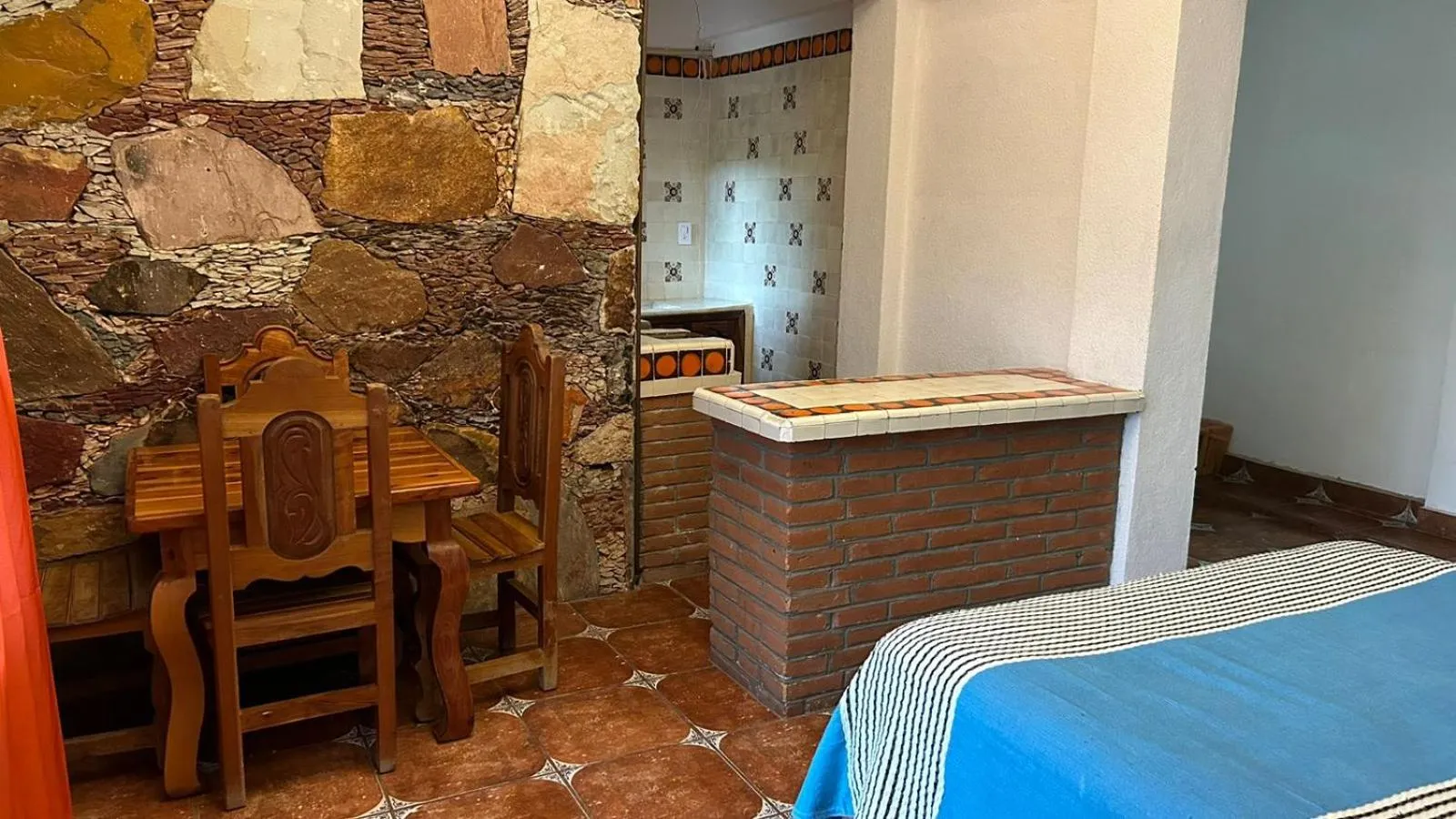 Bed in Hotel Colonial Taxco