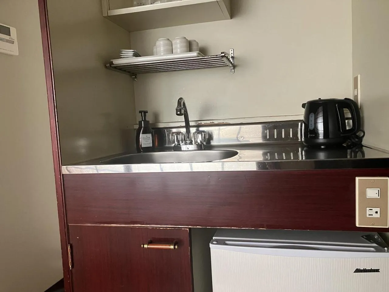 Kitchen or kitchenette in Sky Heart Hotel Shimonoseki