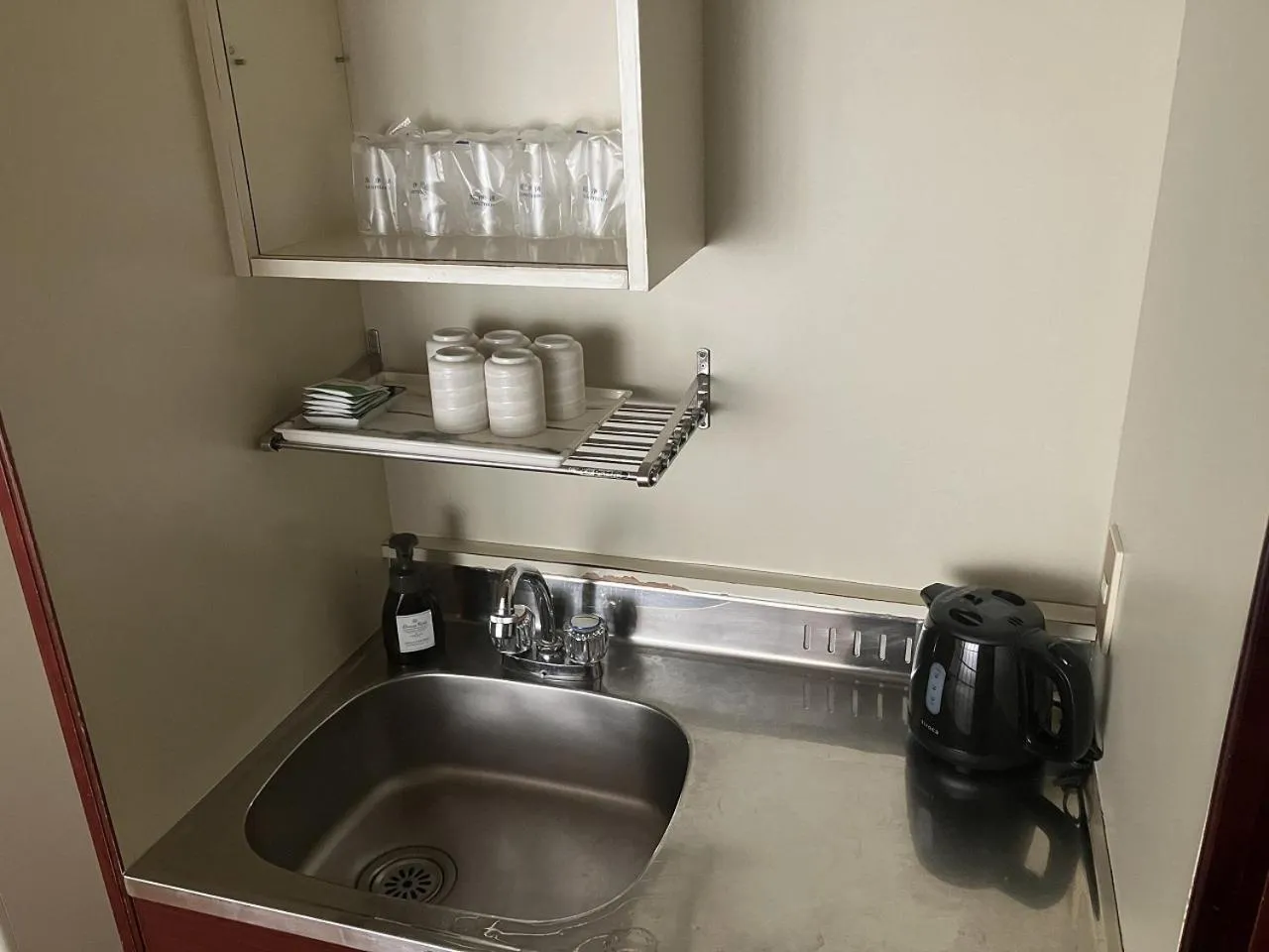 Kitchen or kitchenette in Sky Heart Hotel Shimonoseki