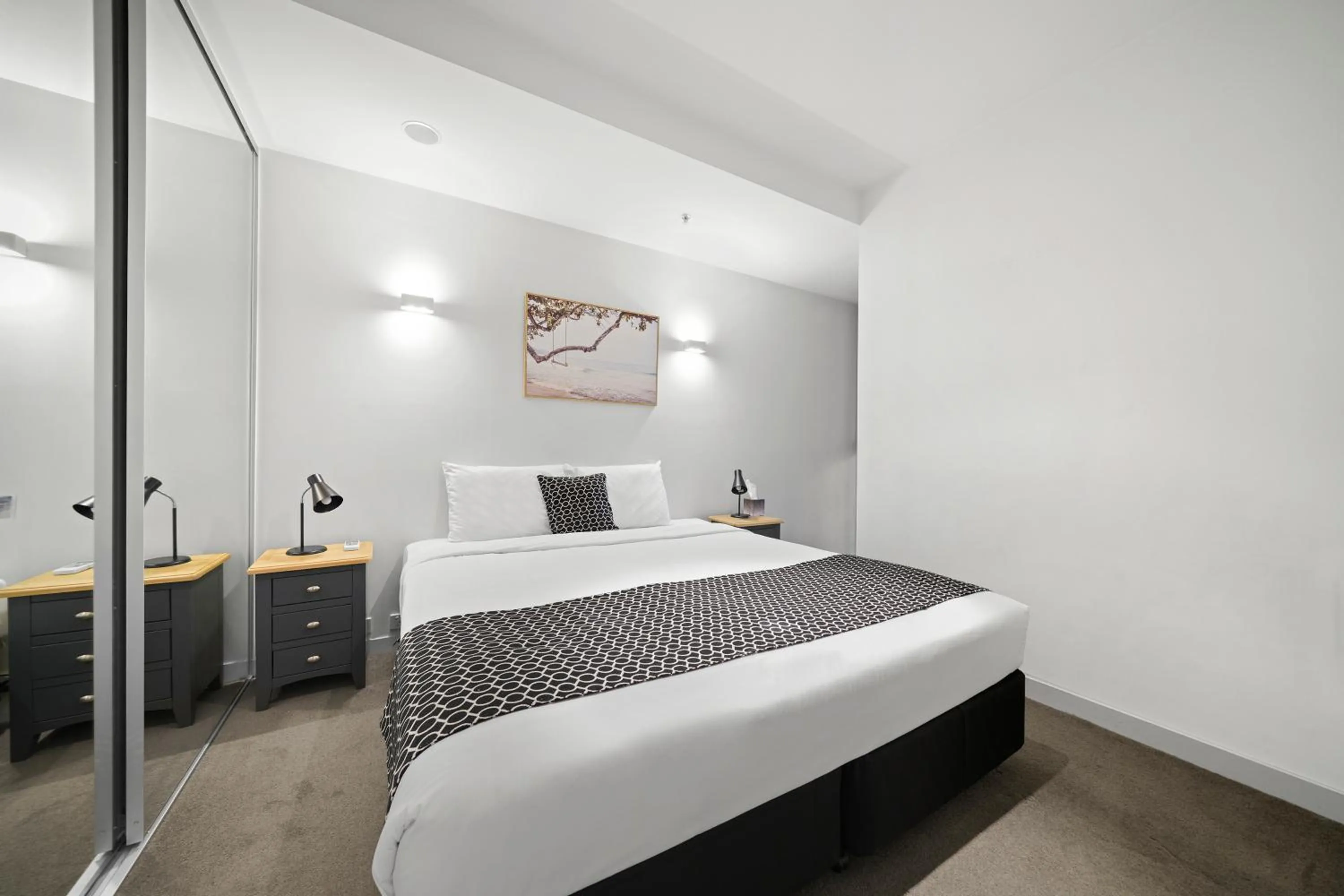 Bed in Flinders Street Apartments Melbourne CBD