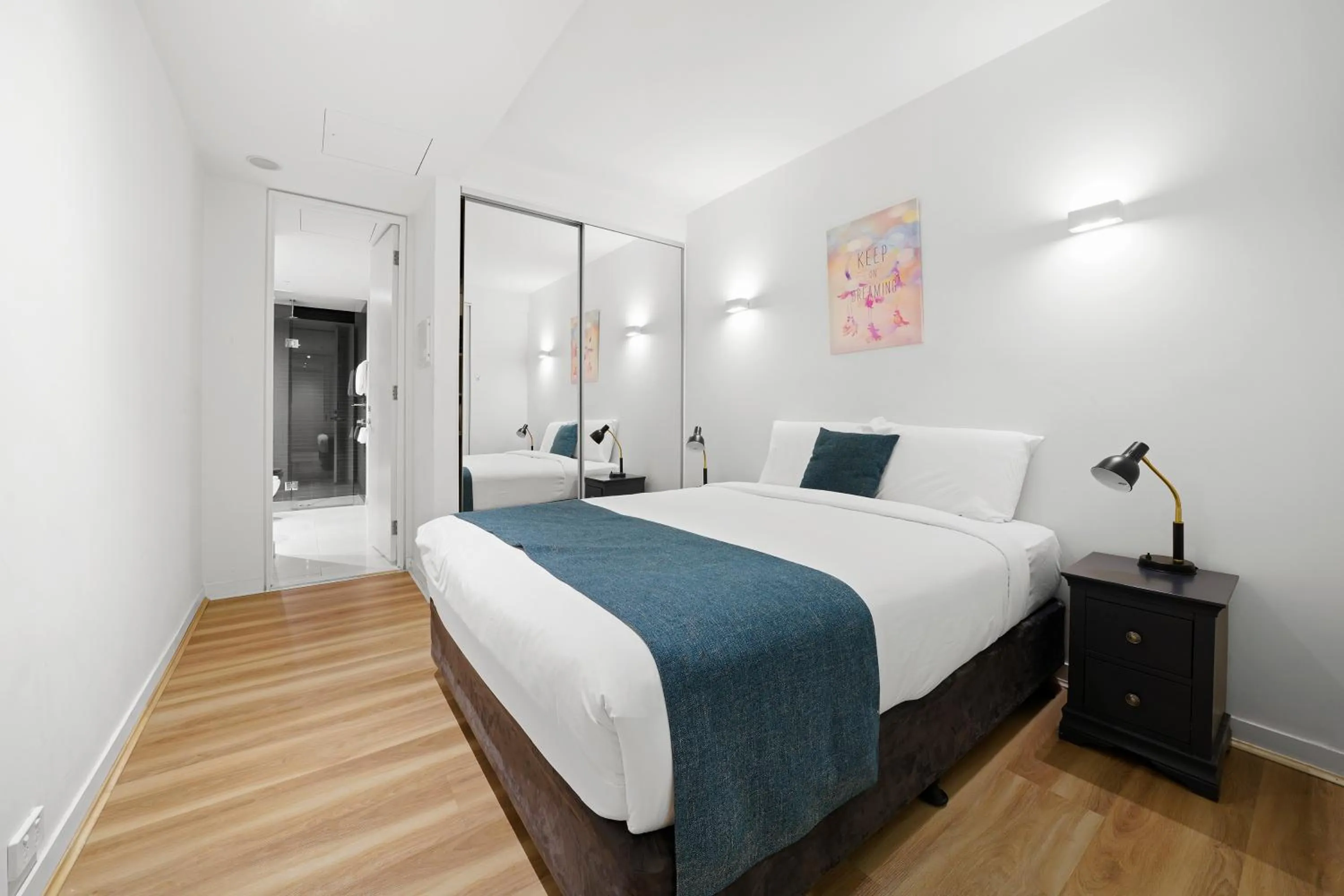 Bedroom, Bed in Flinders Street Apartments Melbourne CBD