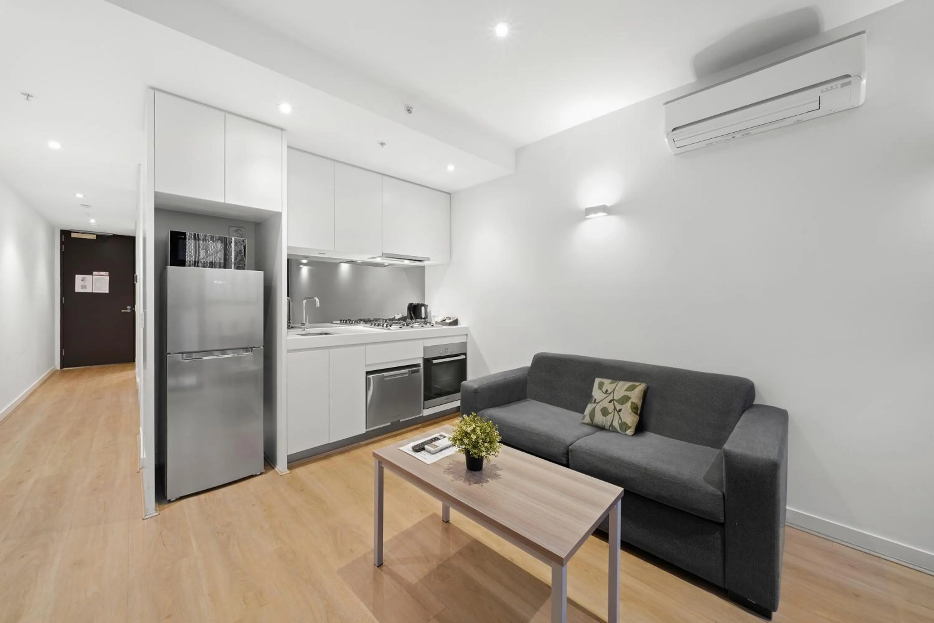 Kitchen or kitchenette in Flinders Street Apartments Melbourne CBD