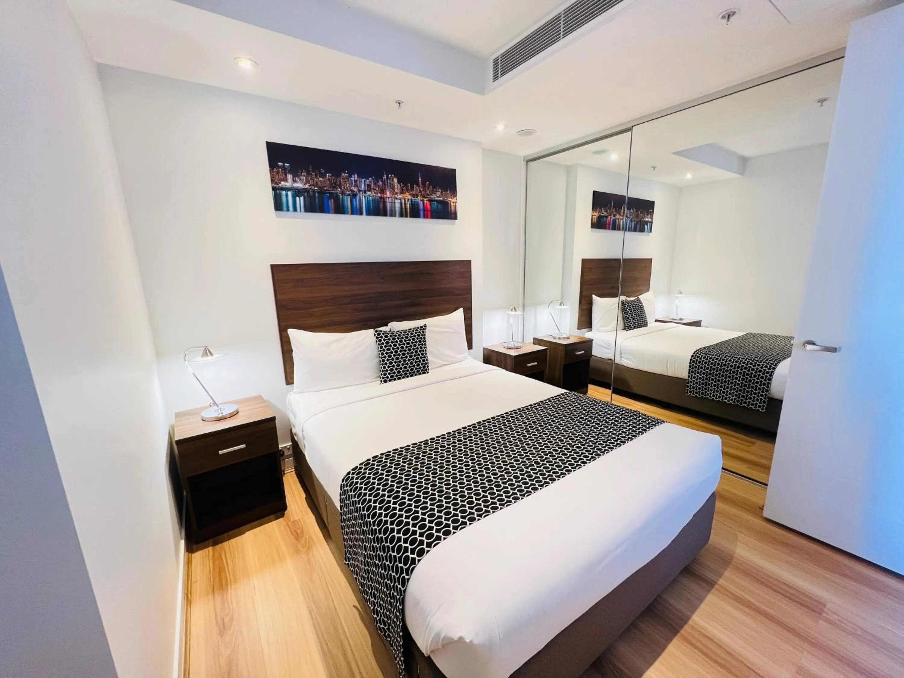Bed in Flinders Street Apartments Melbourne CBD