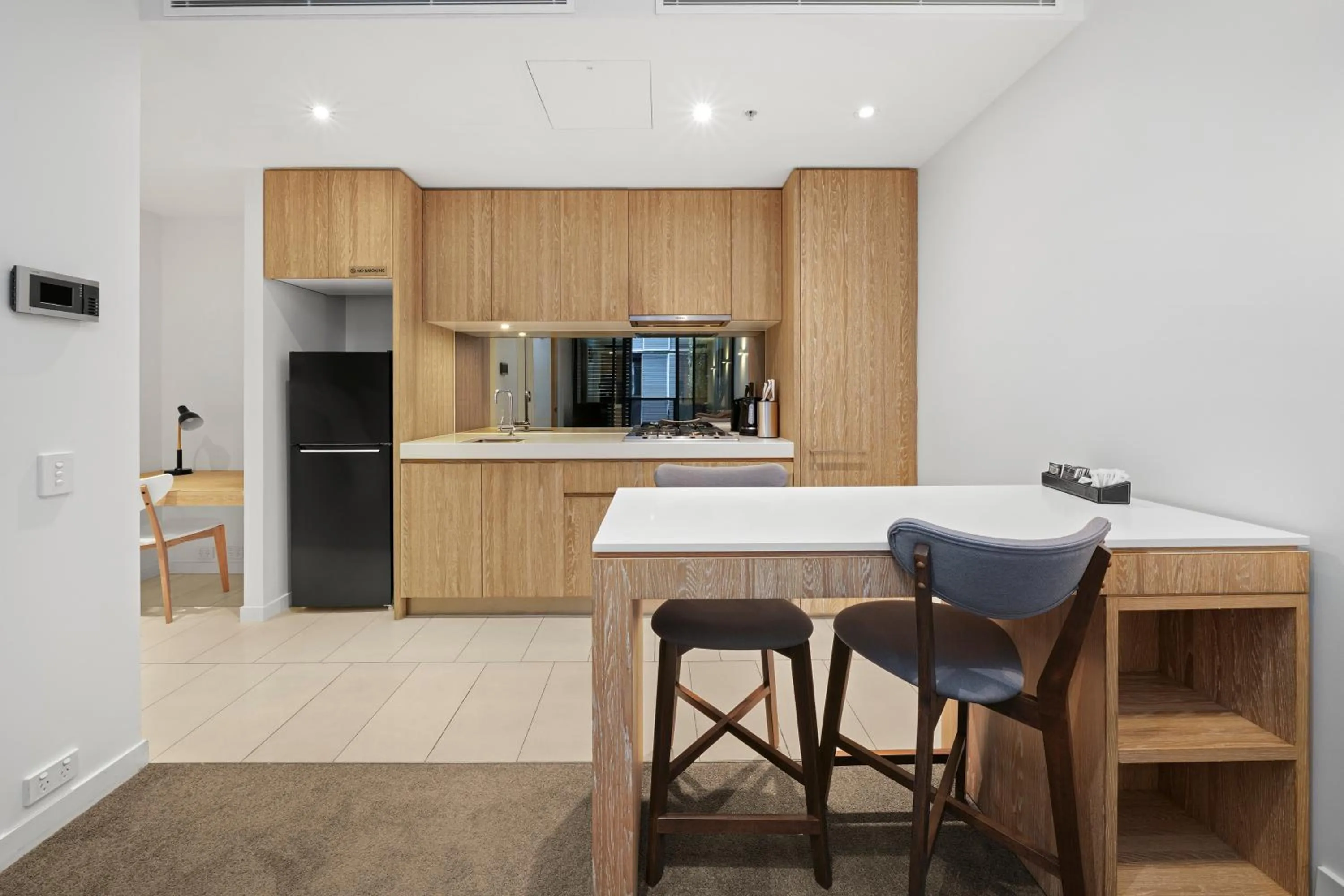 Kitchen or kitchenette in Flinders Street Apartments Melbourne CBD