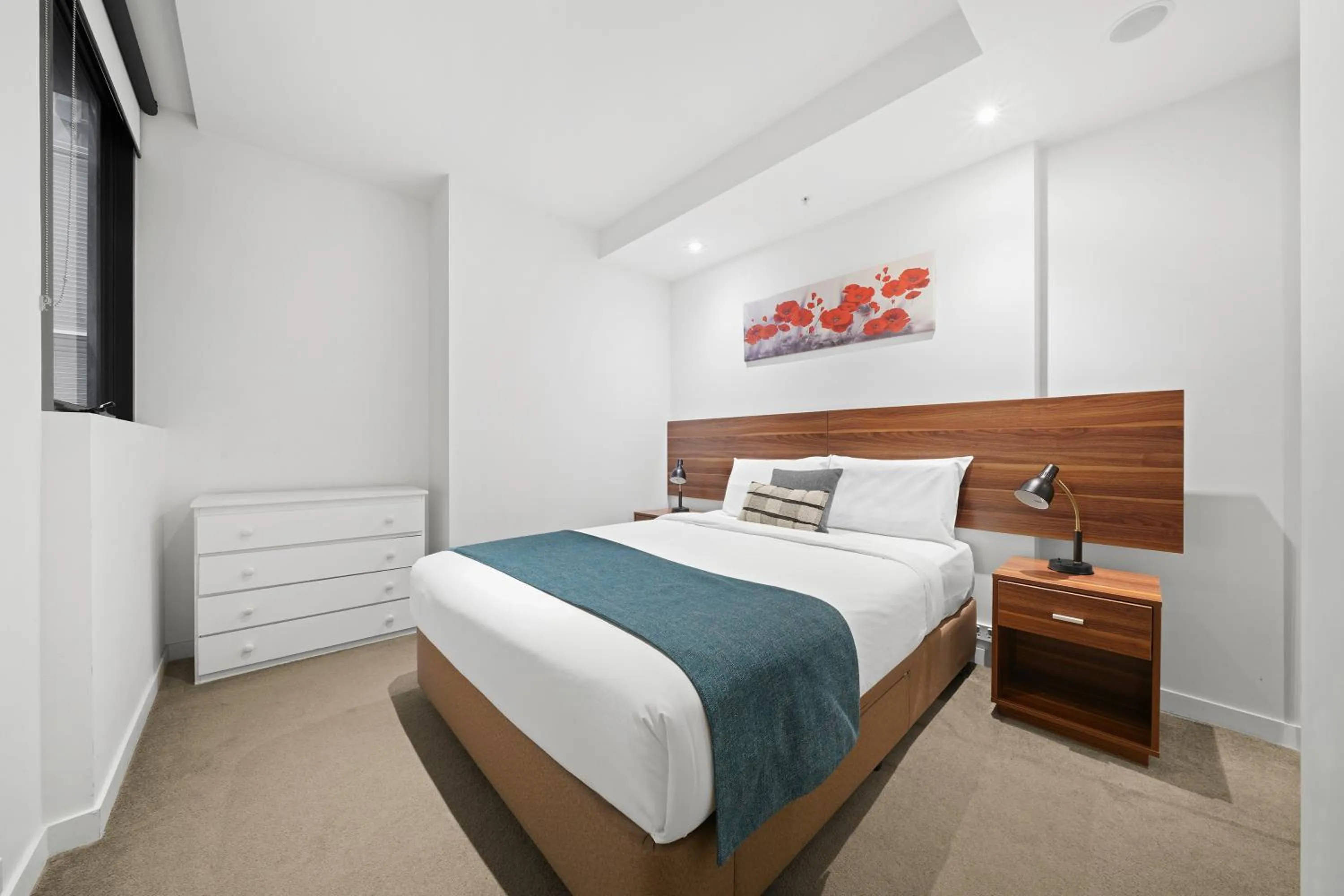 Bed in Flinders Street Apartments Melbourne CBD