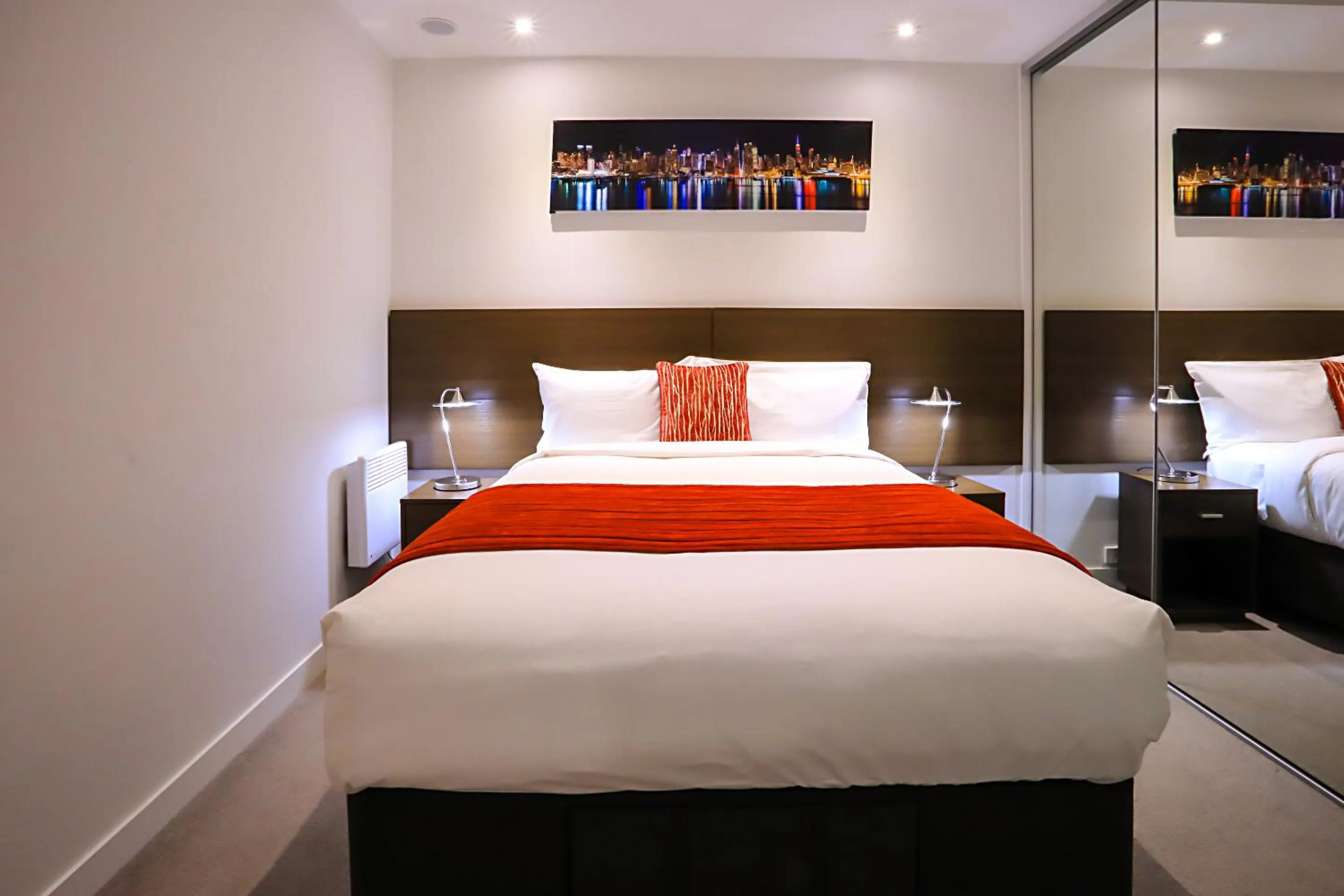 Bed in Flinders Street Apartments Melbourne CBD