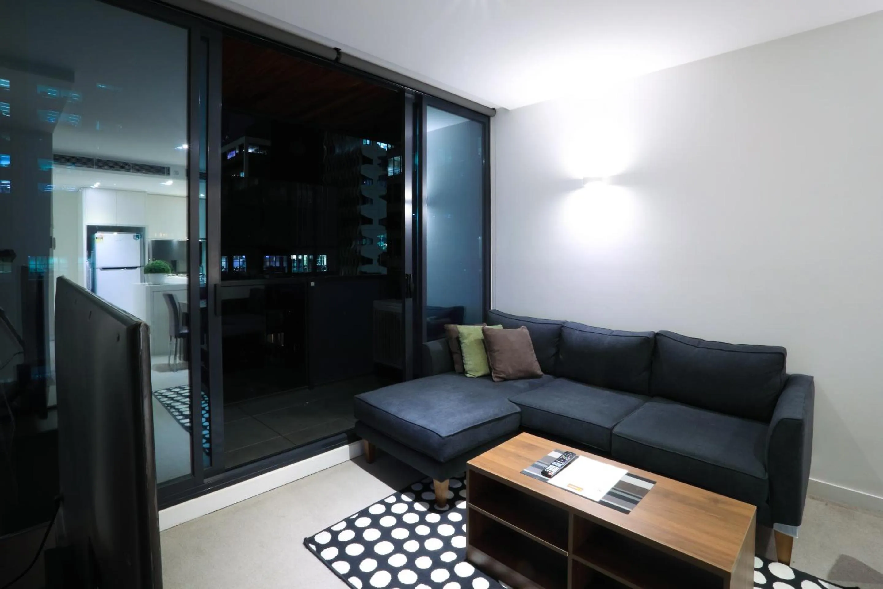 Living room in Flinders Street Apartments Melbourne CBD