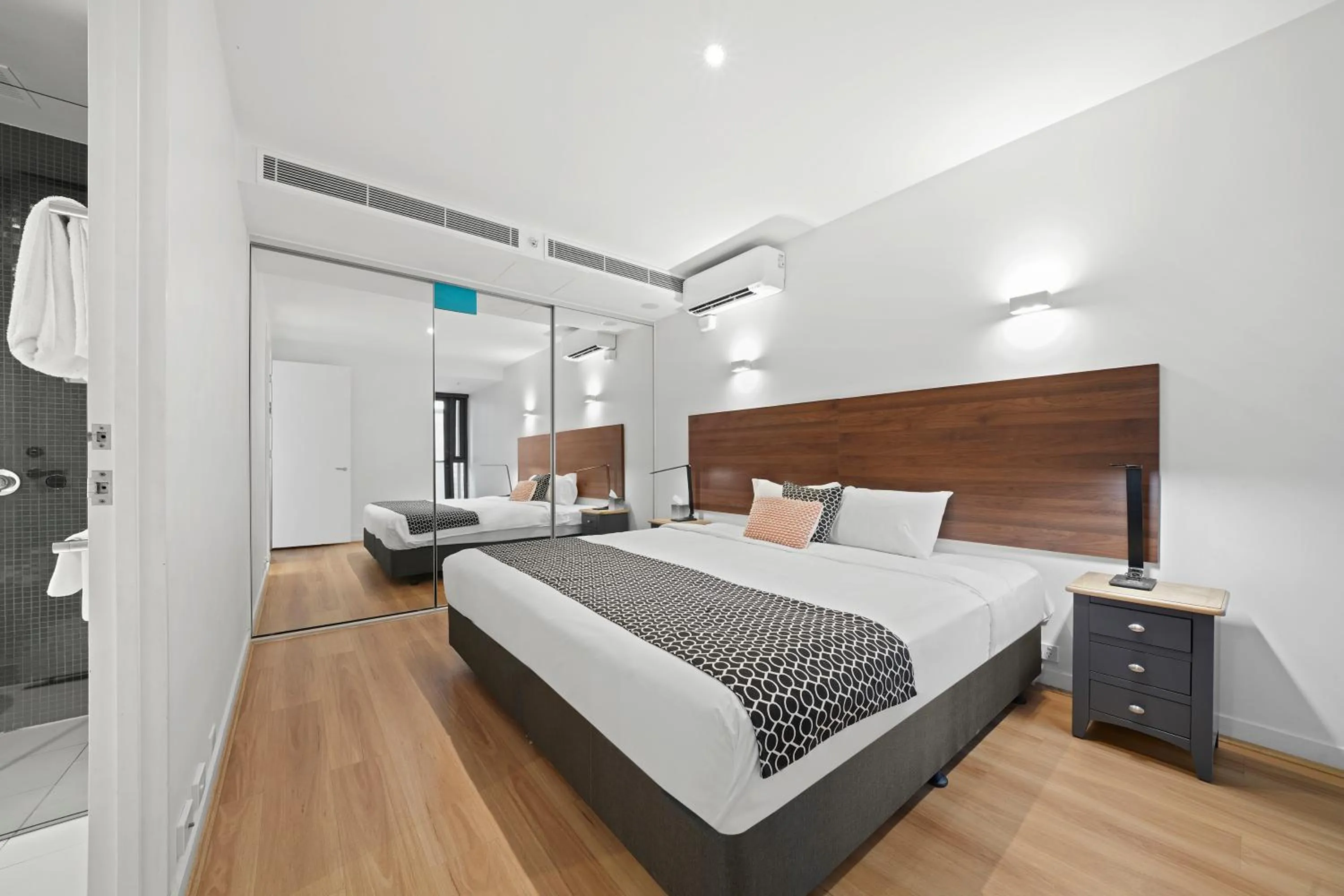 Bedroom, Bed in Flinders Street Apartments Melbourne CBD