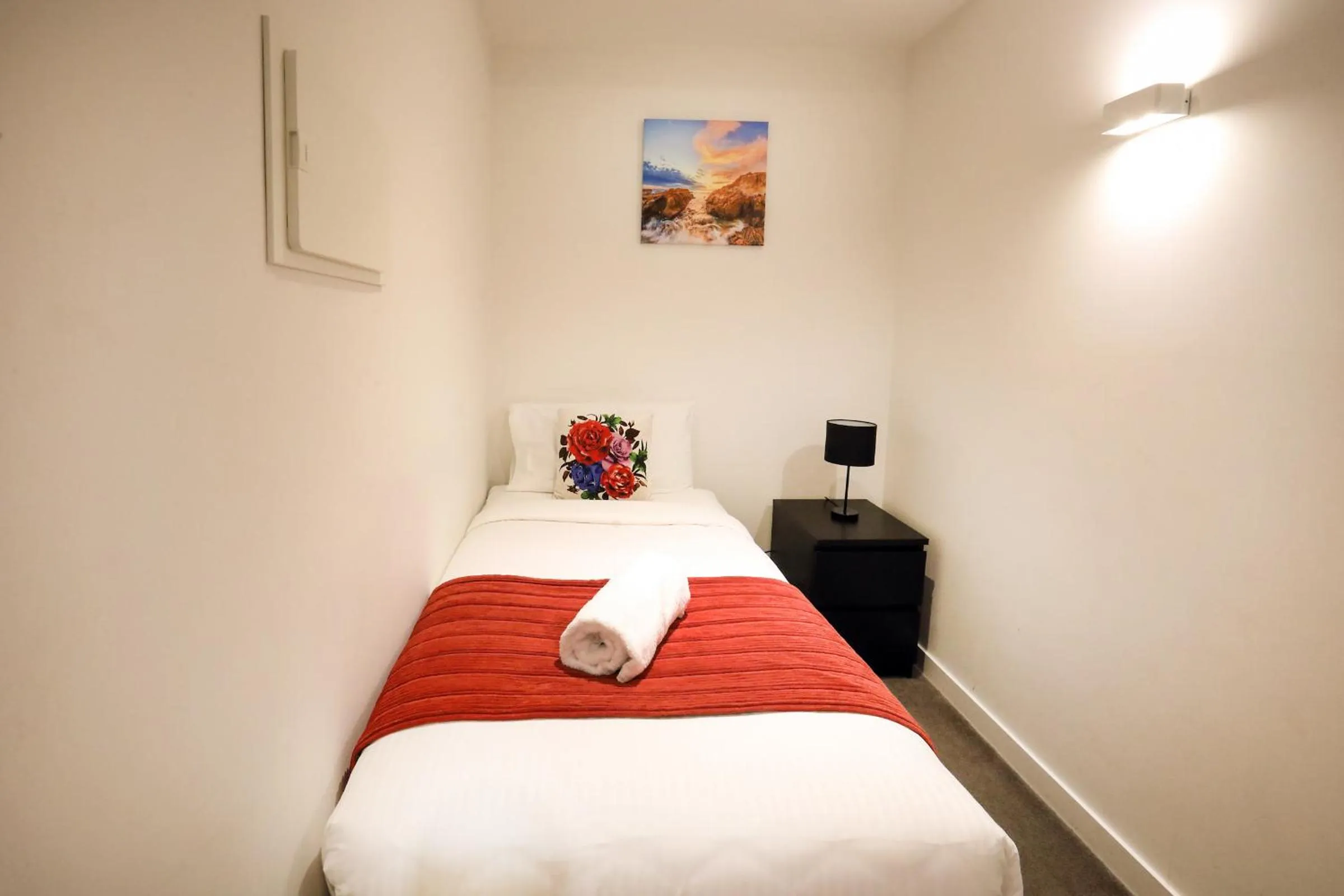 Bed in Flinders Street Apartments Melbourne CBD