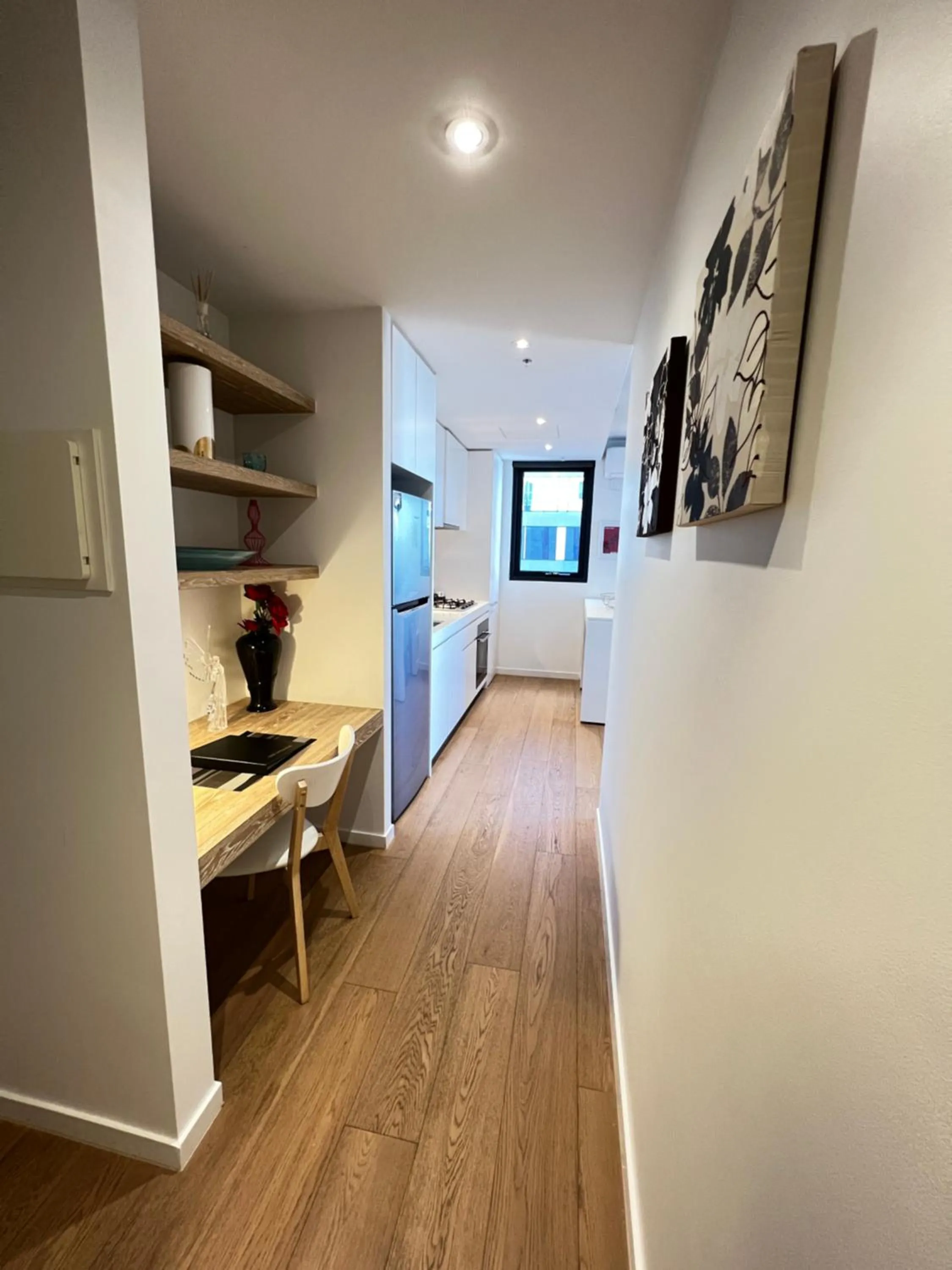Kitchen or kitchenette in Flinders Street Apartments Melbourne CBD